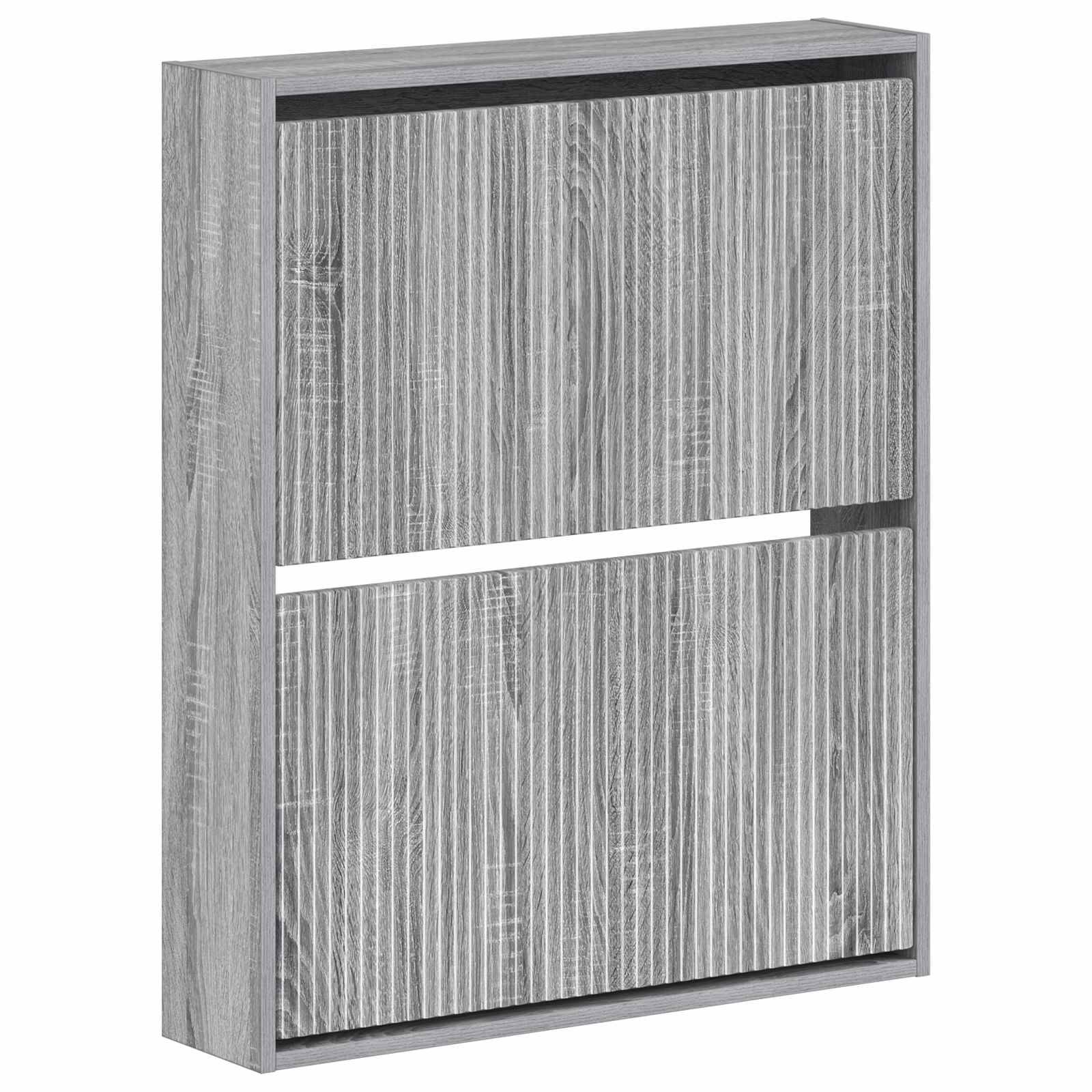 vidaXL Wandmontierter Schuhschrank ARNHEM 71 x 17 x 86 cm Sonoma-Grau