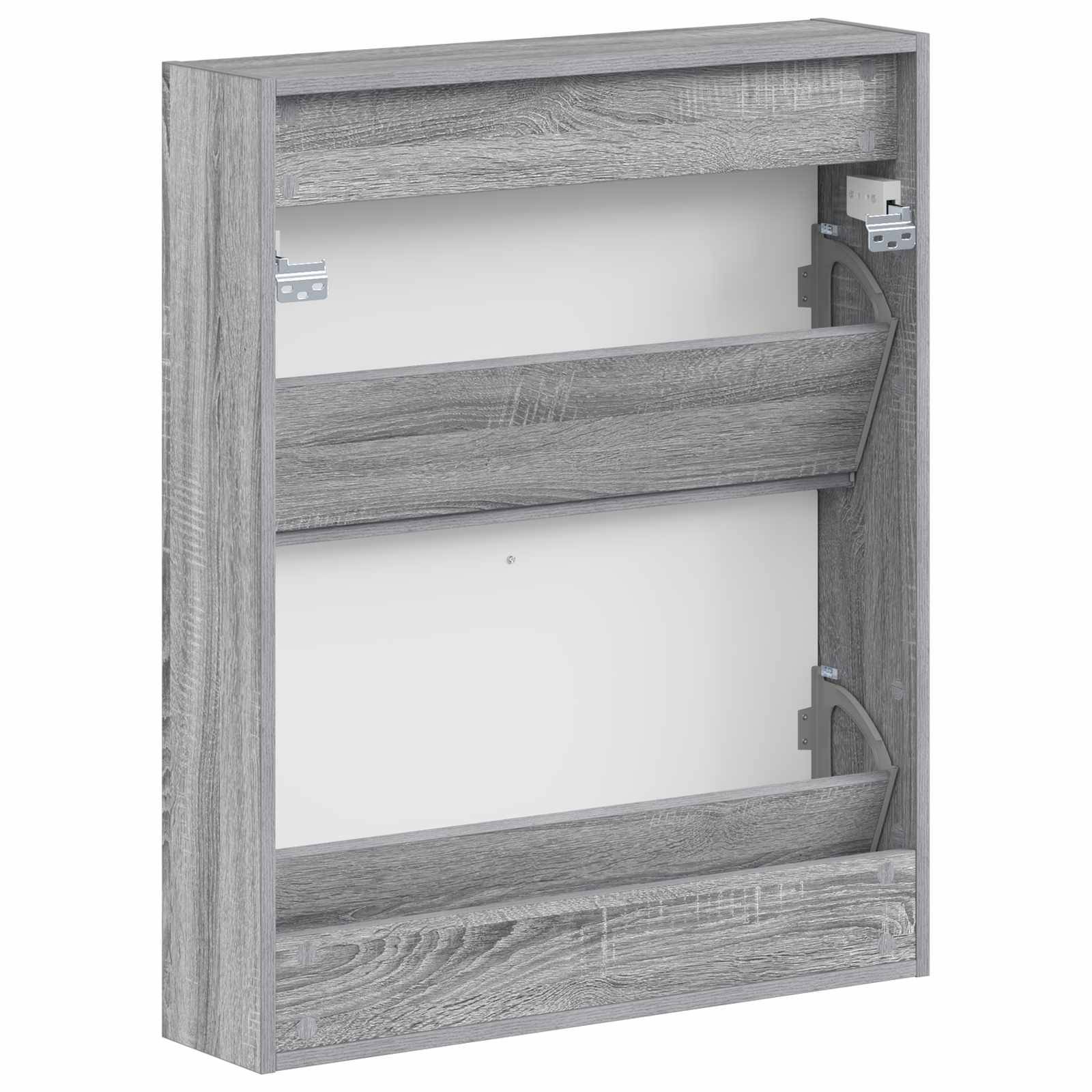 vidaXL Wandmontierter Schuhschrank ARNHEM 71 x 17 x 86 cm Sonoma-Grau