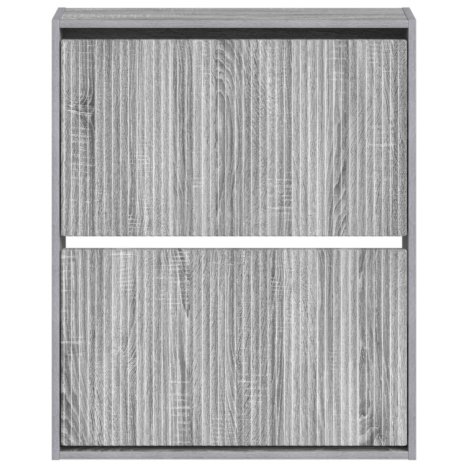 vidaXL Wandmontierter Schuhschrank ARNHEM 71 x 17 x 86 cm Sonoma-Grau