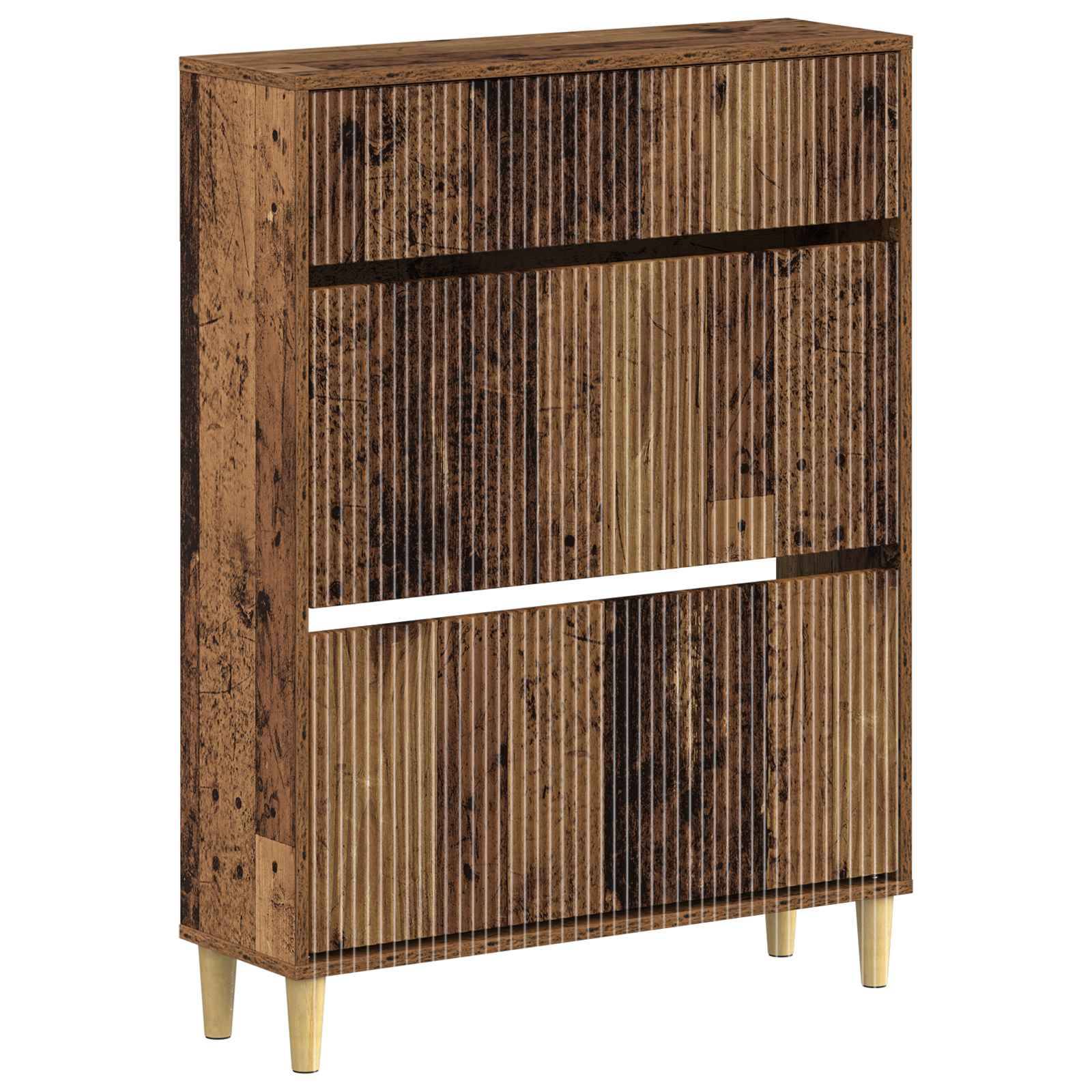 vidaXL Schuhschrank ARNHEM 78 x 24 x 103 cm Holzwerkstoff Altholz