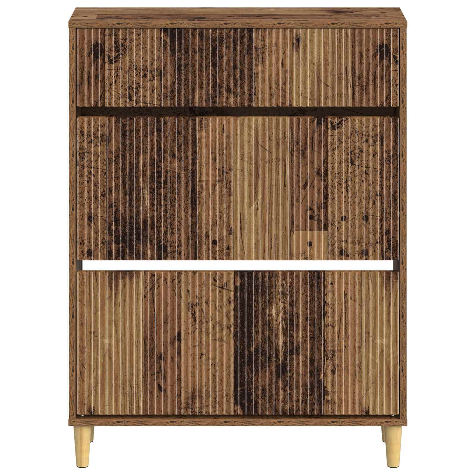 vidaXL Schuhschrank ARNHEM 78 x 24 x 103 cm Holzwerkstoff Altholz