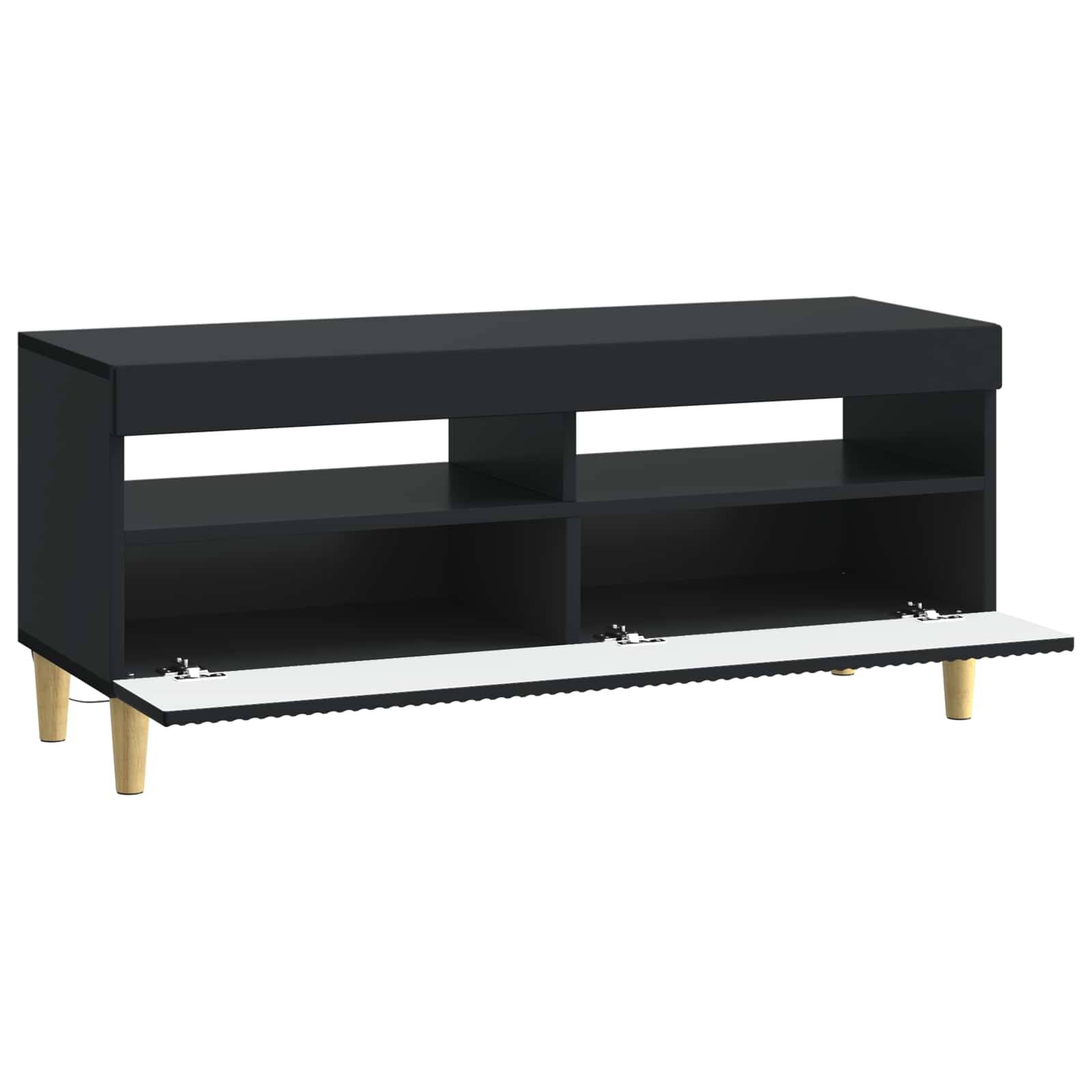 vidaXL LED-TV-Schrank Schwarz Holzwerkstoff