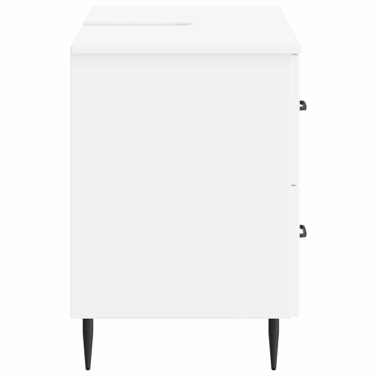 vidaXL Waschbeckenschrank HAARLEM Weiß 82 x 41 x 58,5 cm Holzwerkstoff