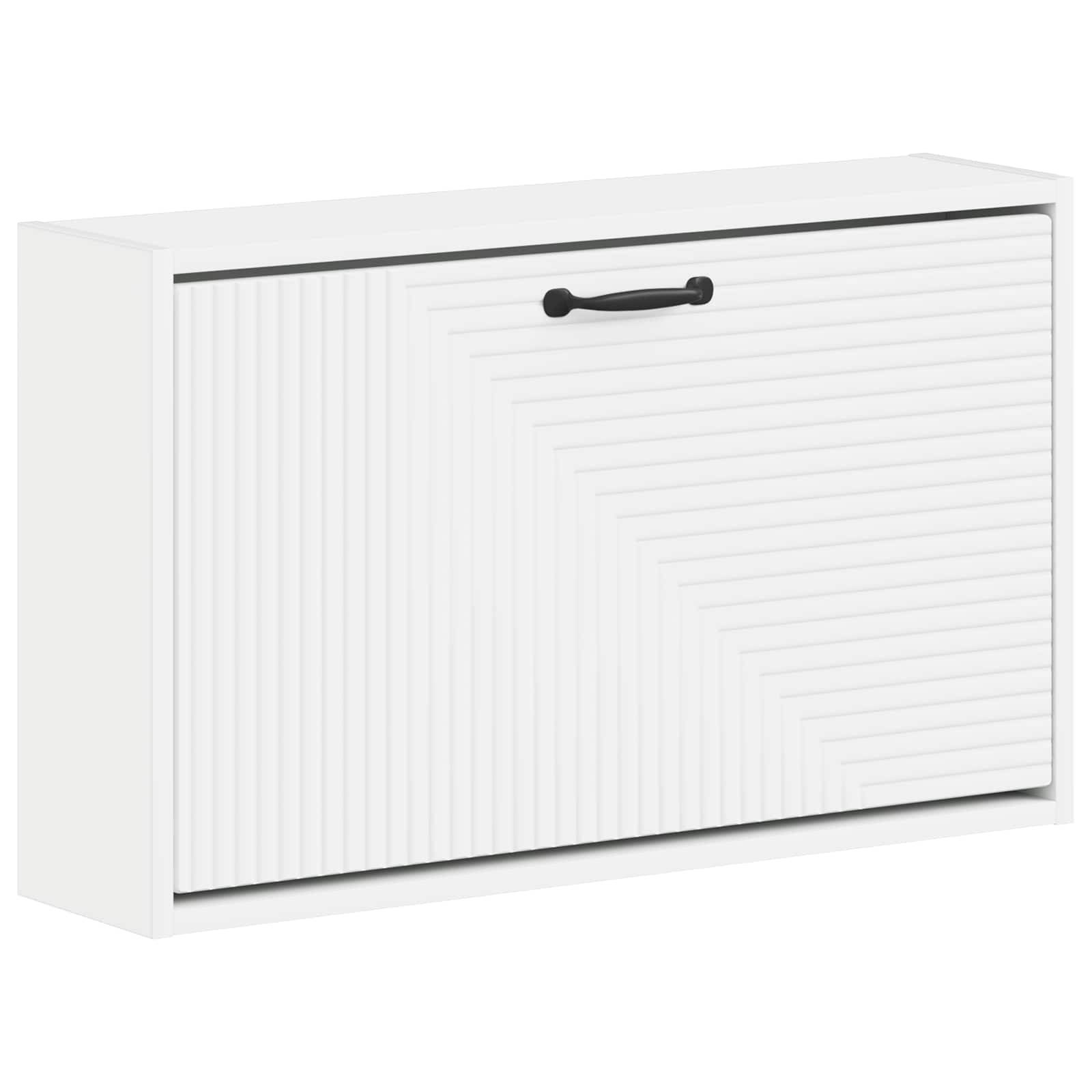 vidaXL Wandmontierter Schuhschrank HAARLEM 71 x 17 x 43 cm Weiß