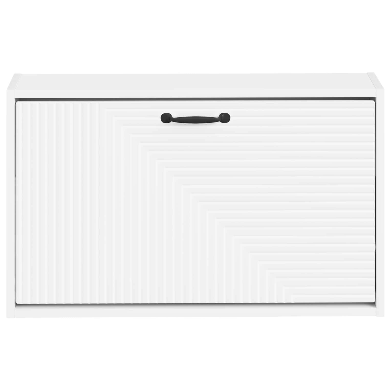 vidaXL Wandmontierter Schuhschrank HAARLEM 71 x 17 x 43 cm Weiß
