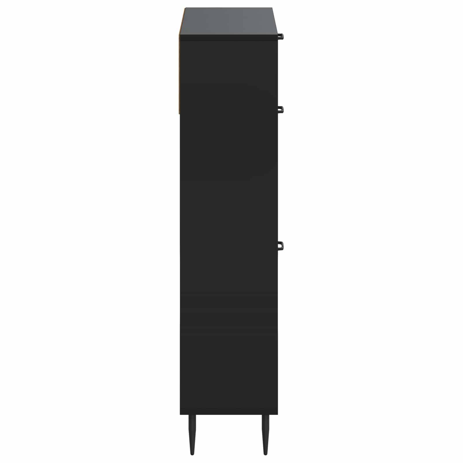 vidaXL Schuhschrank HAARLEM 78 x 24 x 103 cm Holzwerkstoff Schwarz
