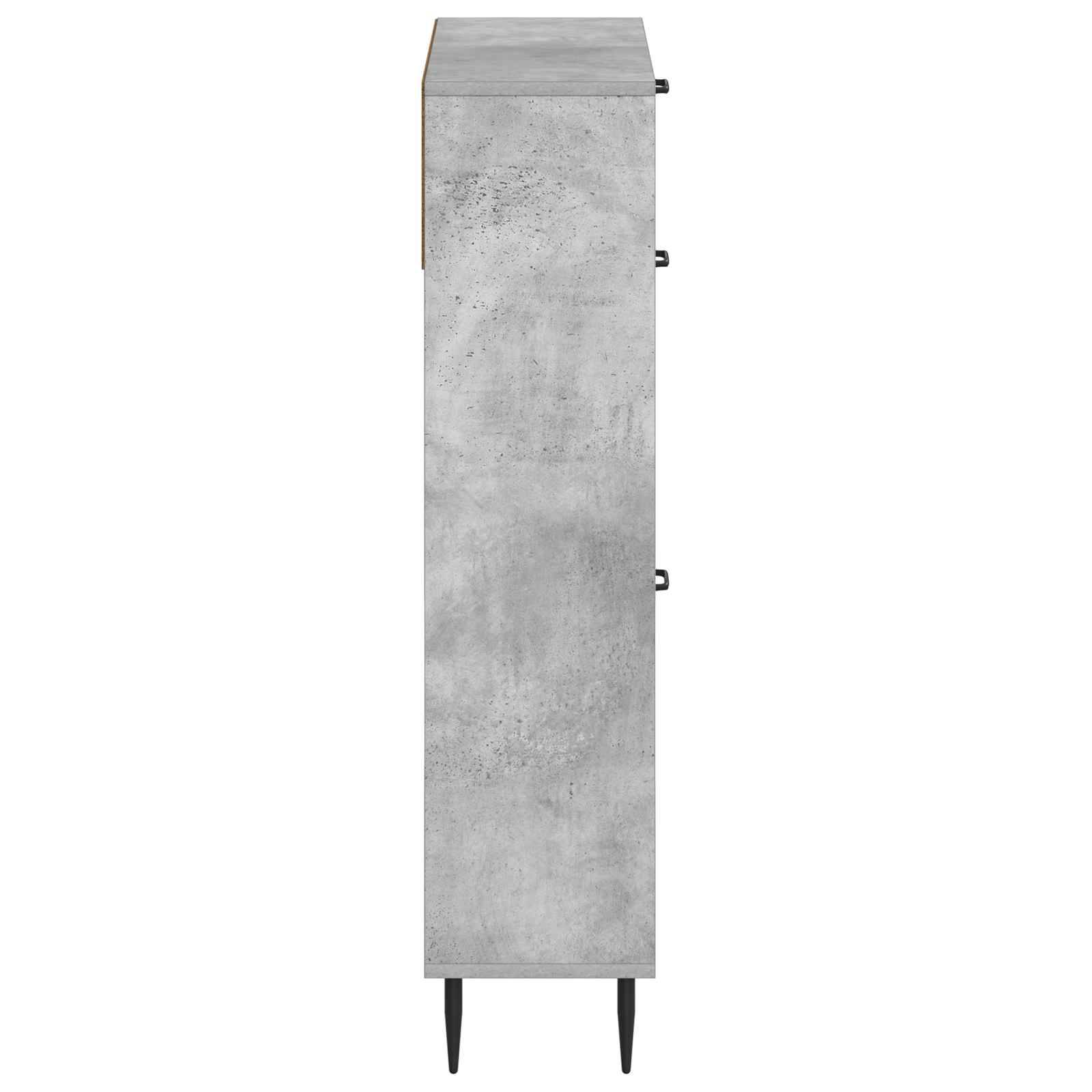 vidaXL Schuhschrank HAARLEM 78 x 24 x 103 cm Holzwerkstoff Betongrau