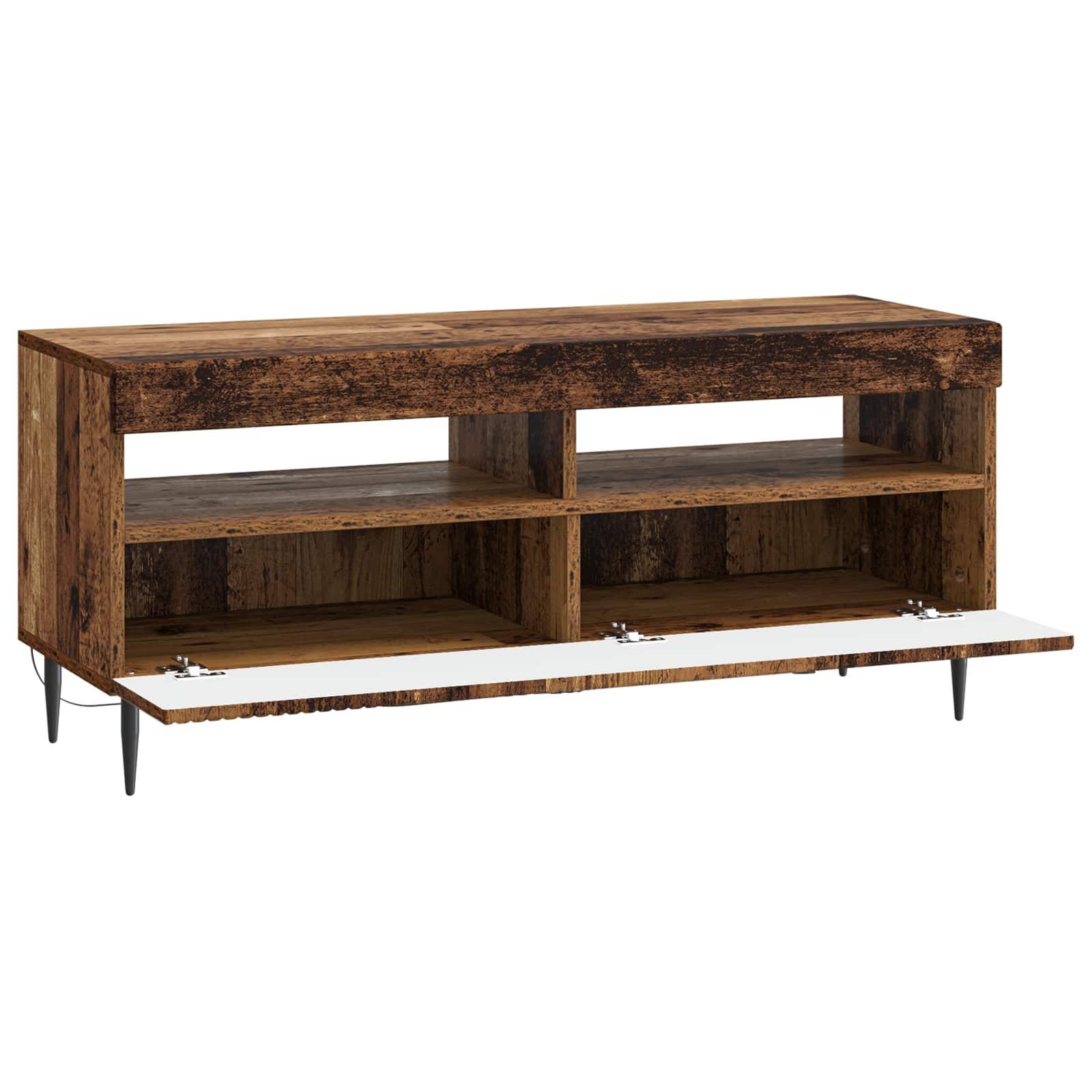 vidaXL LED-TV-Schrank Altholz Holzwerkstoff