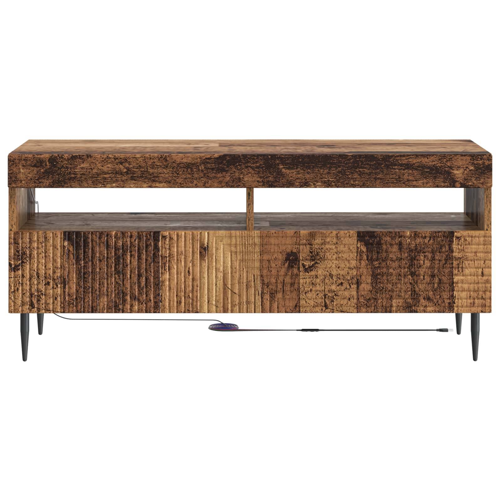 vidaXL LED-TV-Schrank Altholz Holzwerkstoff
