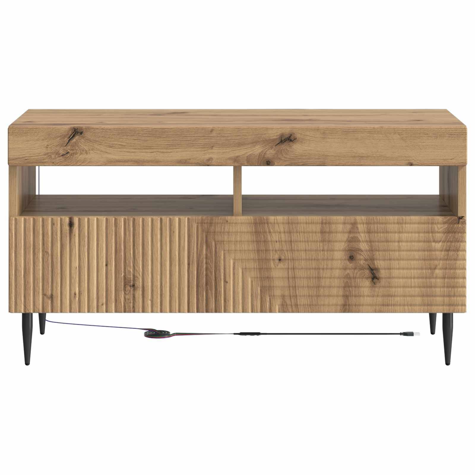 vidaXL LED-TV-Schrank Artisan-Eiche Holzwerkstoff