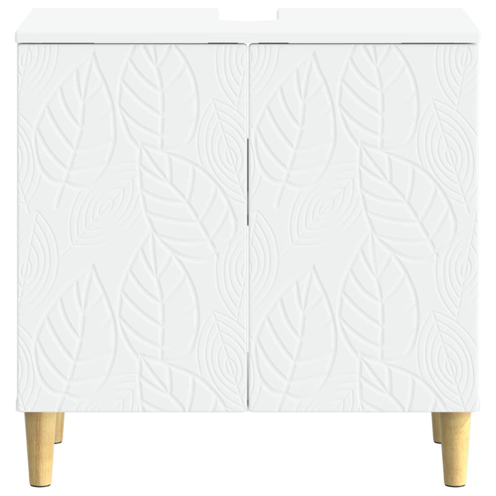 vidaXL Waschbeckenschrank DELFT Weiß 59,5 x 31,5 x 59 cm Holzwerkstoff