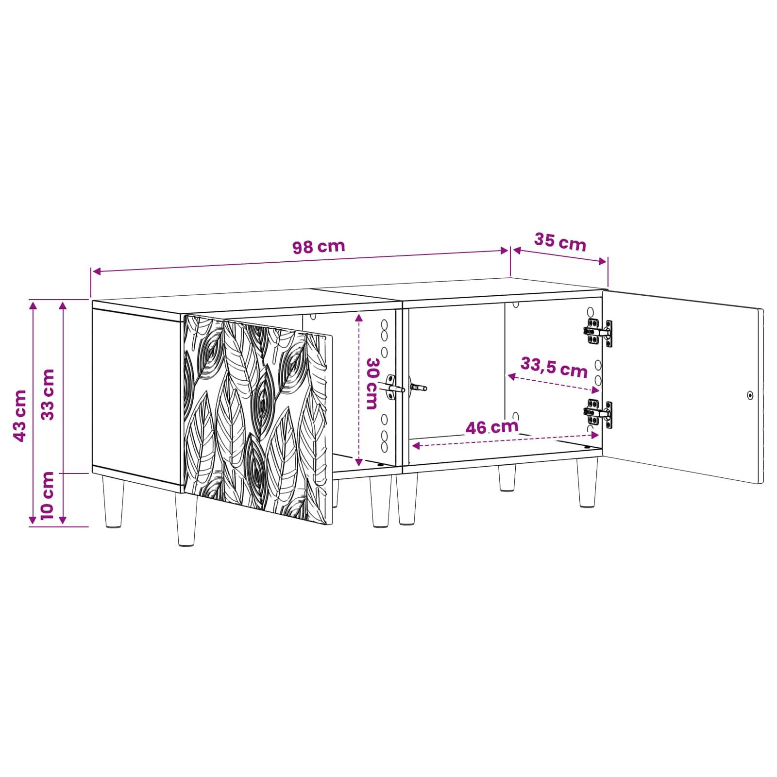 vidaXL TV-Schrank Artisan-Eiche Holzwerkstoff