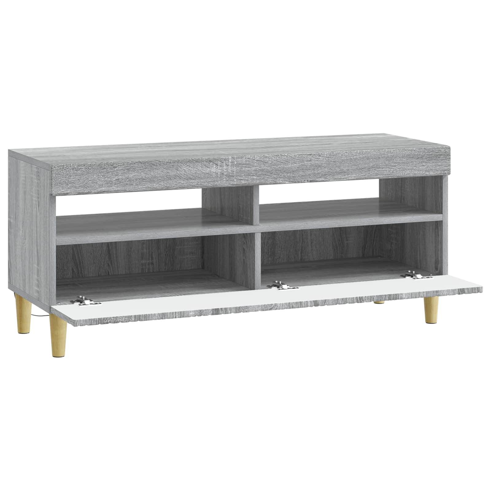 vidaXL LED-TV-Schrank Sonoma-Grau Holzwerkstoff