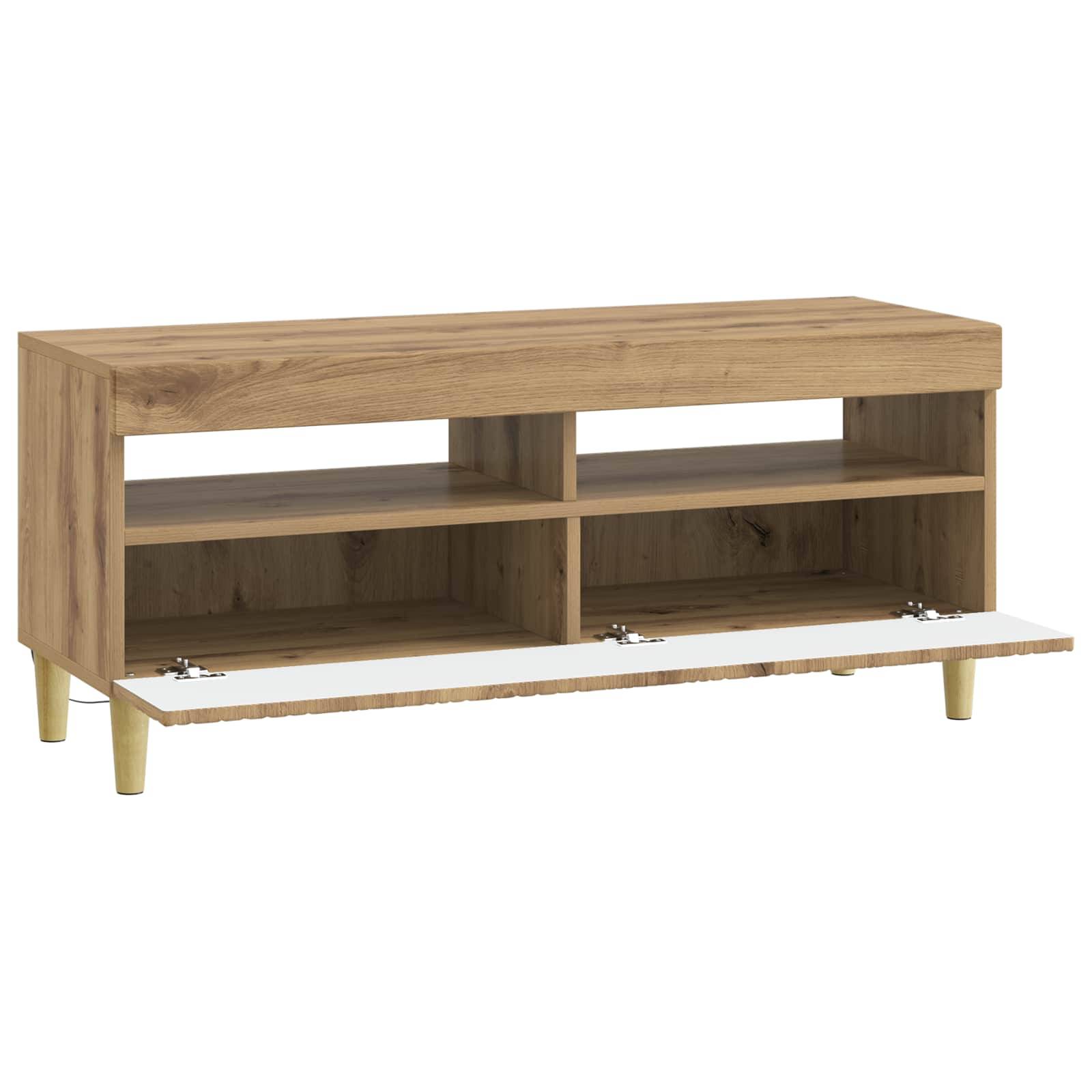 vidaXL LED-TV-Schrank Artisan-Eiche Holzwerkstoff