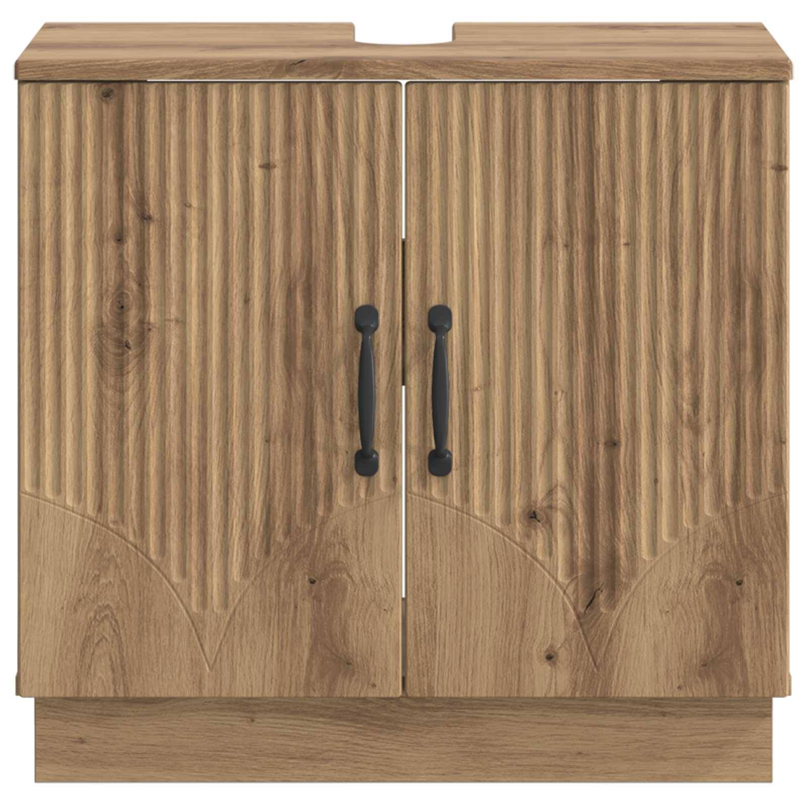 vidaXL Waschbeckenschrank HOORN Artisan-Eiche 59,5 x 31,5 x 56 cm