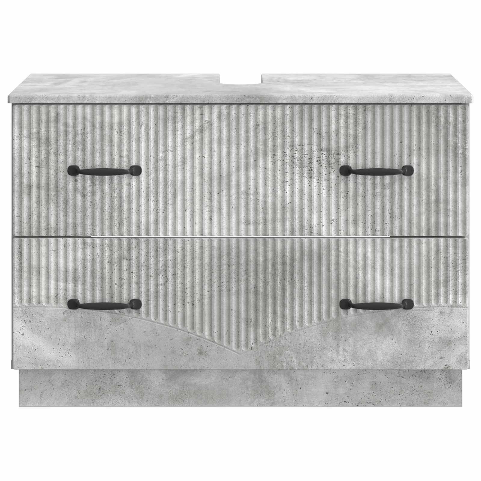 vidaXL Waschbeckenschrank HOORN Betongrau 82 x 41 x 56 cm