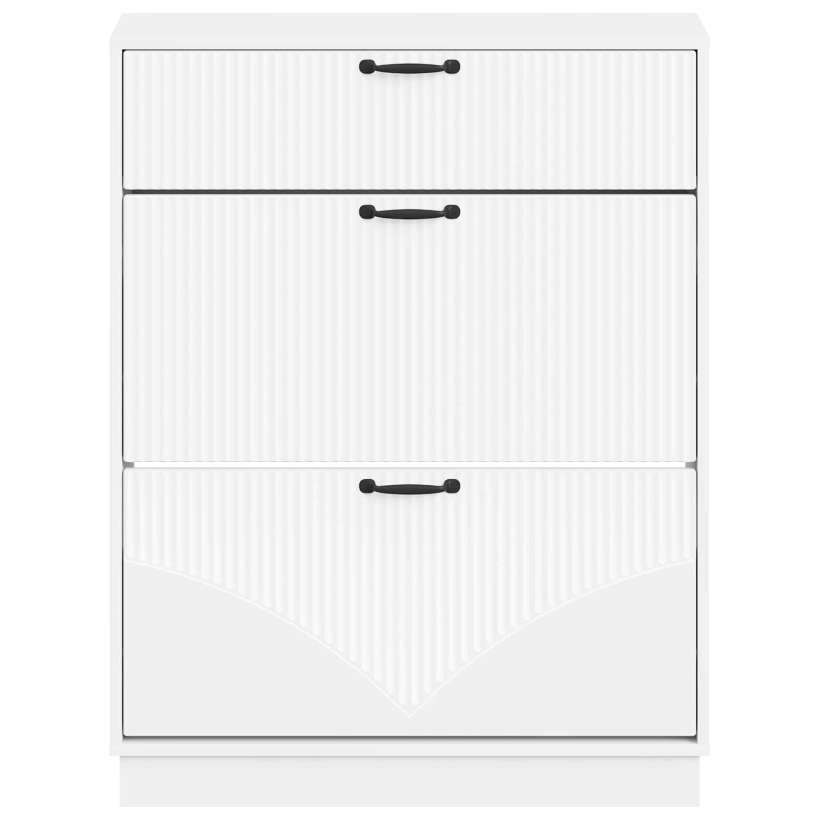 vidaXL Schuhschrank HOORN 78 x 24 x 100 cm Holzwerkstoff Weiß