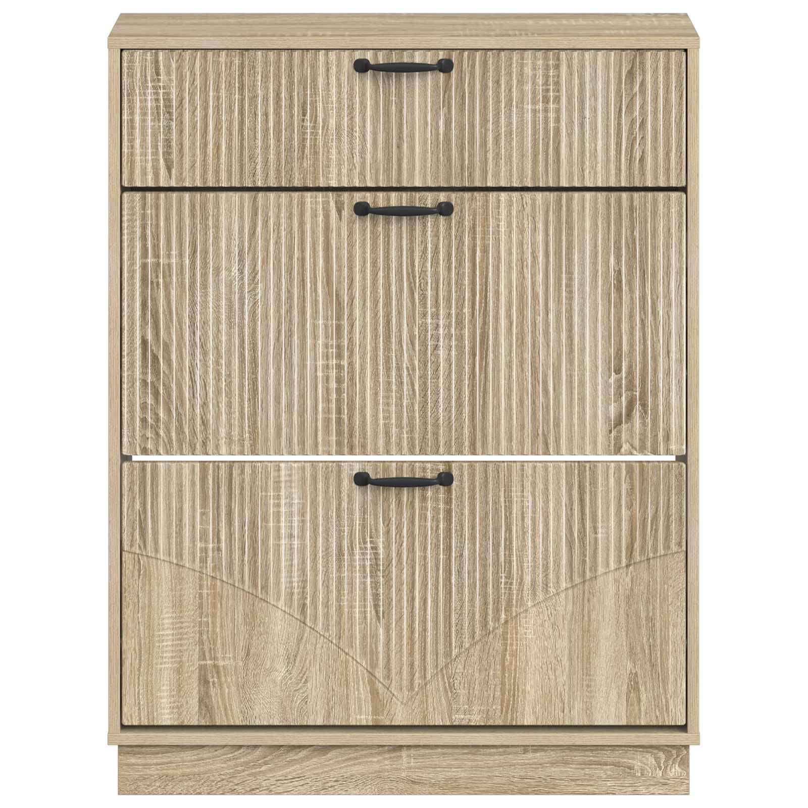 vidaXL Schuhschrank HOORN 78 x 24 x 100 cm Holzwerkstoff Sonoma-Eiche