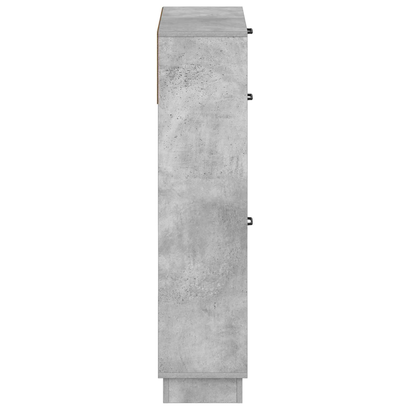 vidaXL Schuhschrank HOORN 78 x 24 x 100 cm Holzwerkstoff Betongrau