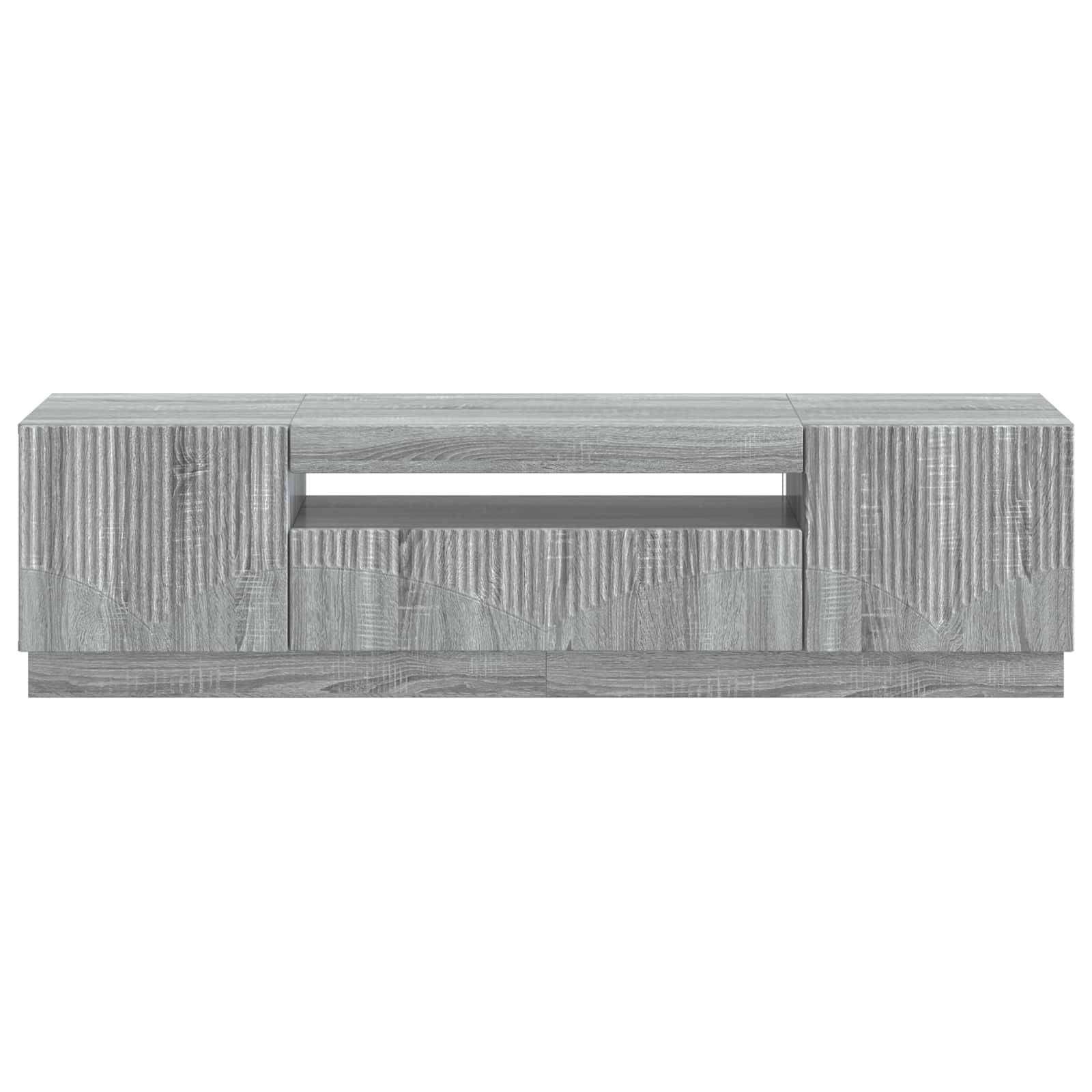 vidaXL LED-TV-Schrank Sonoma-Grau Holzwerkstoff