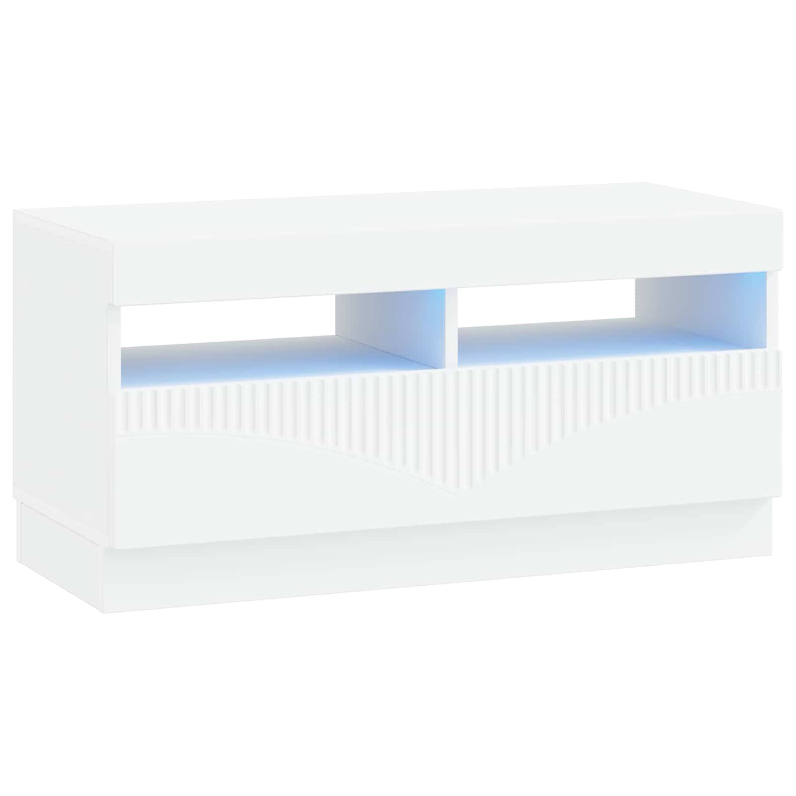 vidaXL LED-TV-Schrank Weiß Holzwerkstoff