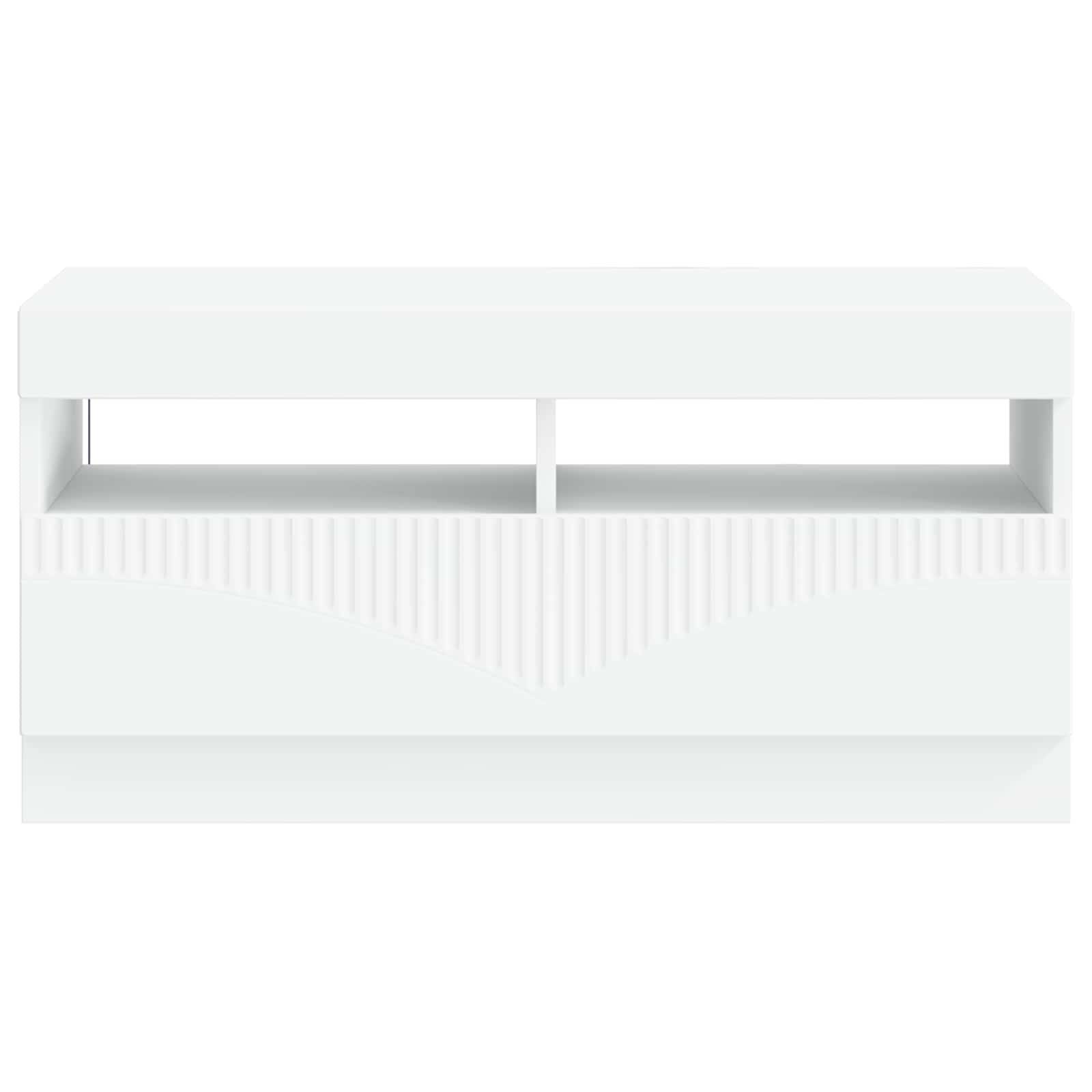 vidaXL LED-TV-Schrank Weiß Holzwerkstoff