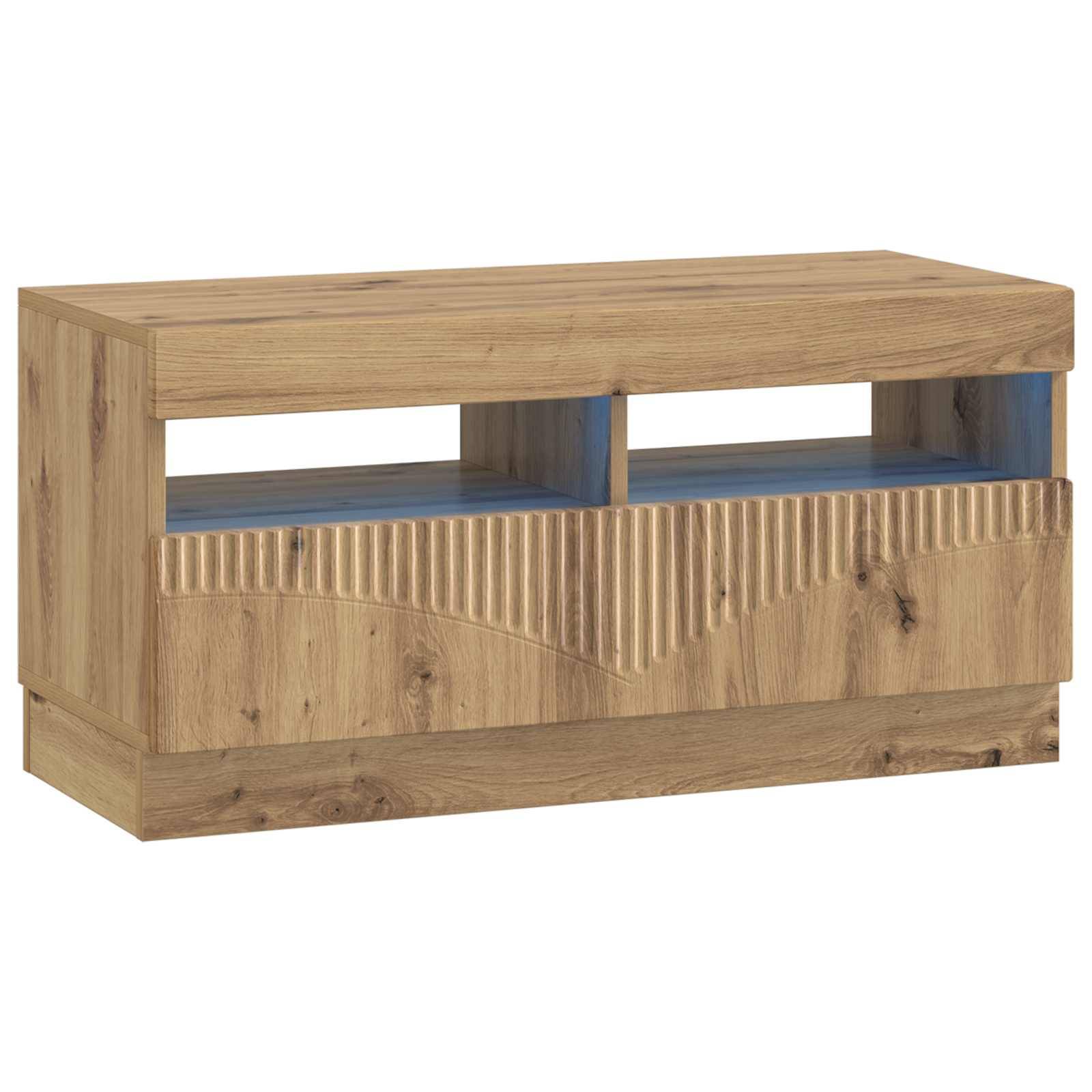 vidaXL 5-teiliges LED TV Schrank Artisan-Eiche Holzwerkstoff