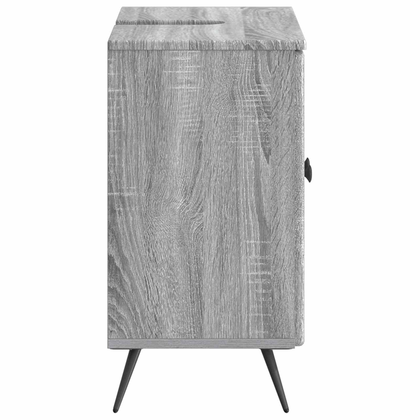 vidaXL Waschbeckenschrank BREDA Sonoma-Grau 59,5 x 31,5 x 59 cm