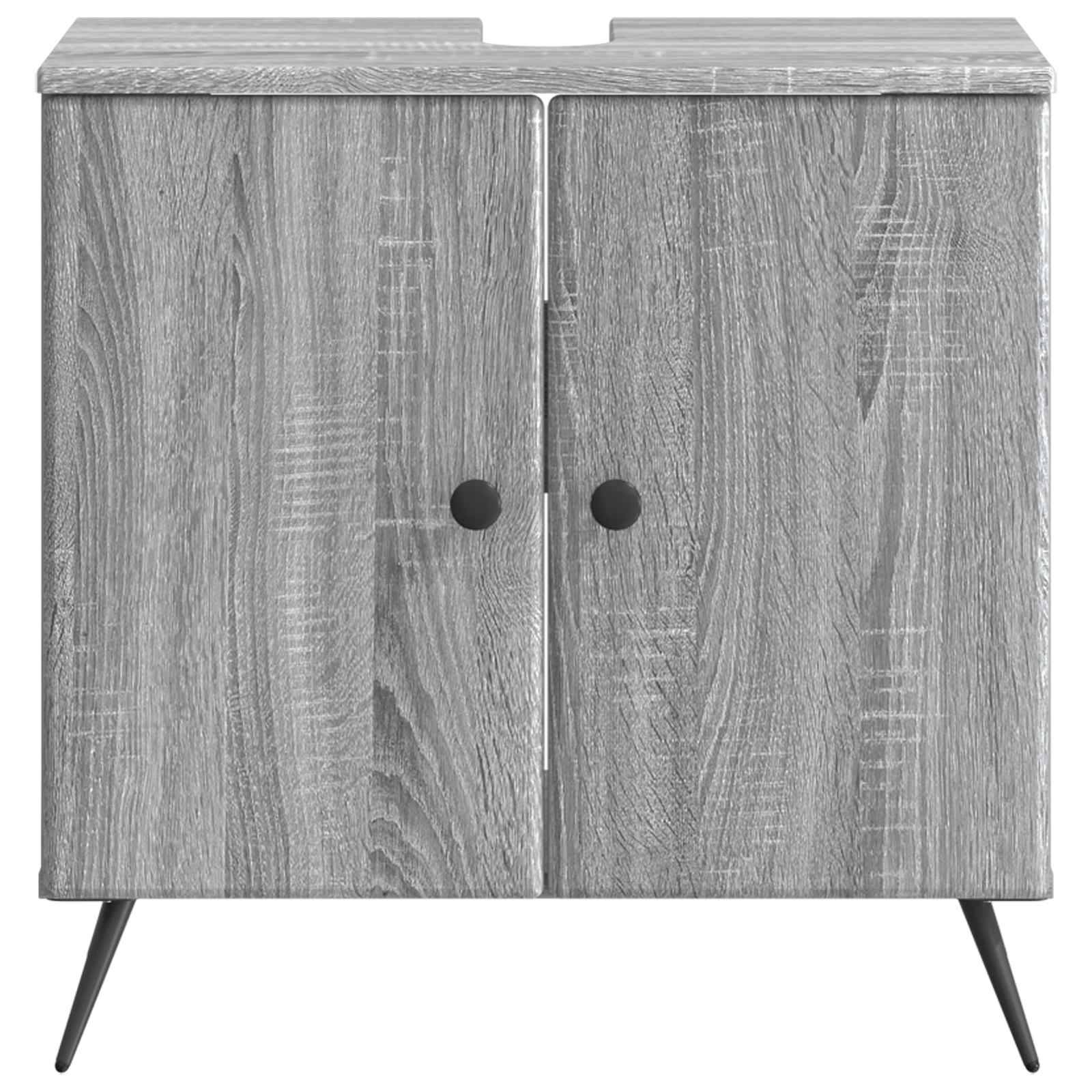 vidaXL Waschbeckenschrank BREDA Sonoma-Grau 59,5 x 31,5 x 59 cm
