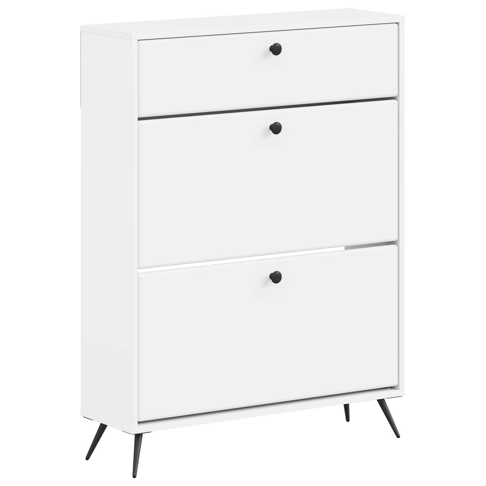vidaXL Schuhschrank BREDA 78 x 24 x 103 cm Holzwerkstoff Weiß