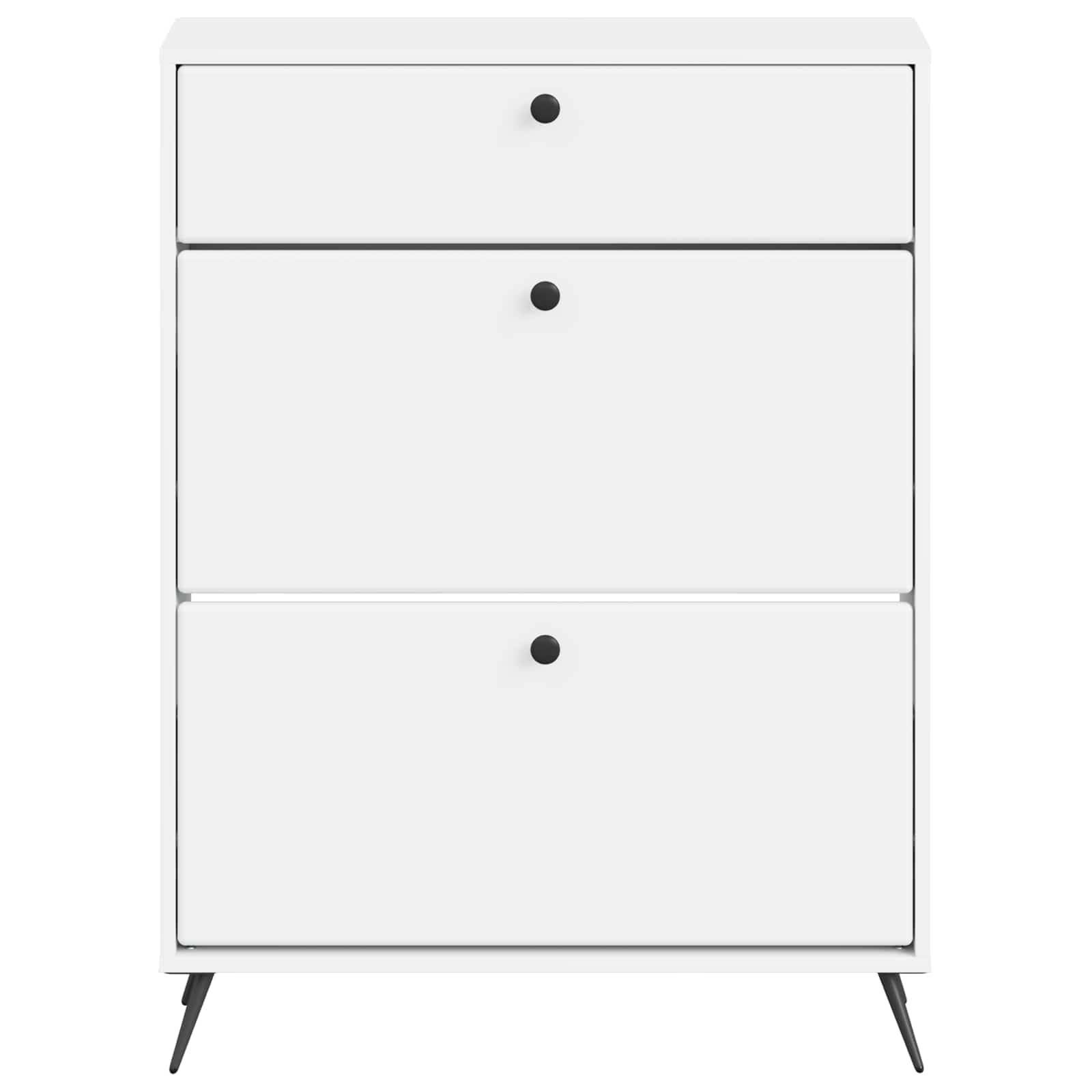 vidaXL Schuhschrank BREDA 78 x 24 x 103 cm Holzwerkstoff Weiß