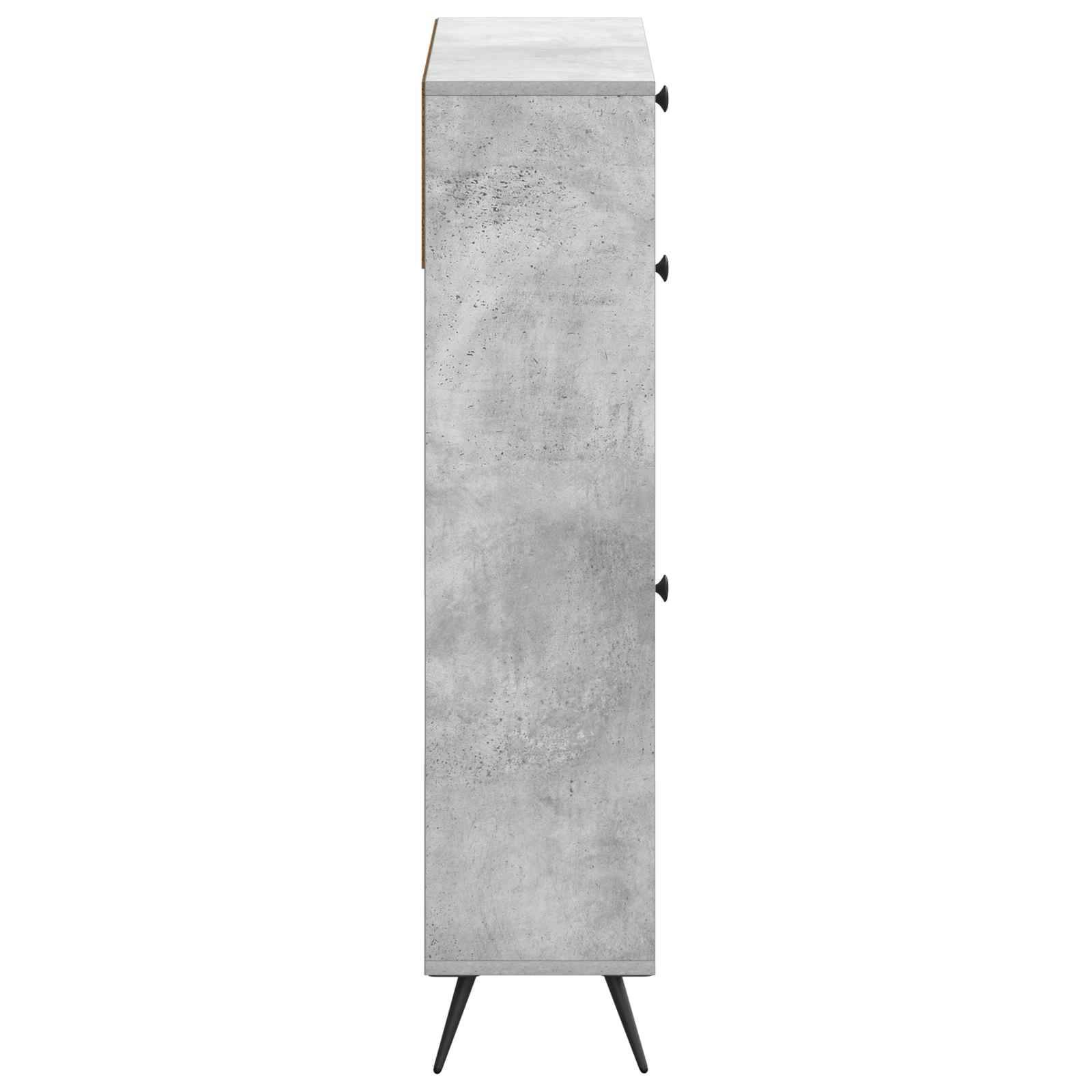 vidaXL Schuhschrank BREDA 78 x 24 x 103 cm Holzwerkstoff Betongrau