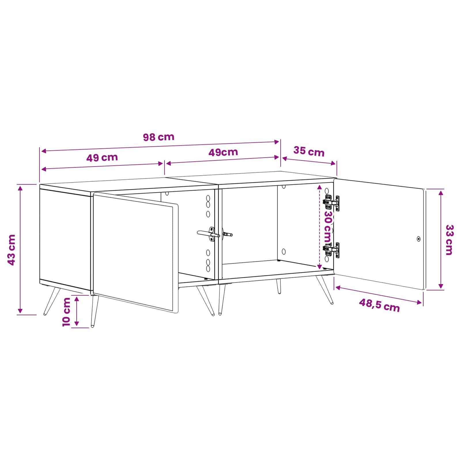 vidaXL TV-Schrank Artisan-Eiche Holzwerkstoff
