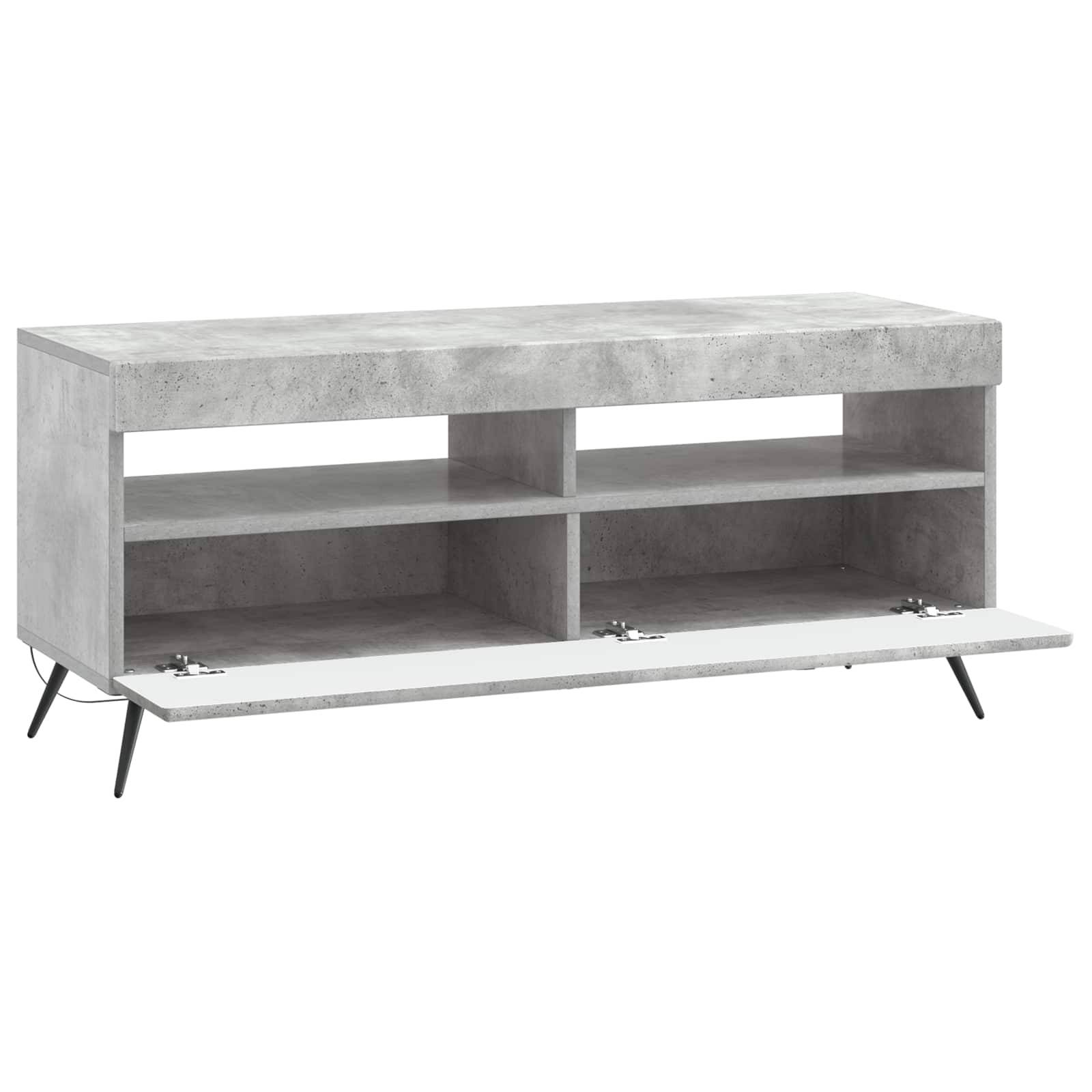 vidaXL LED-TV-Schrank Betongrau Holzwerkstoff