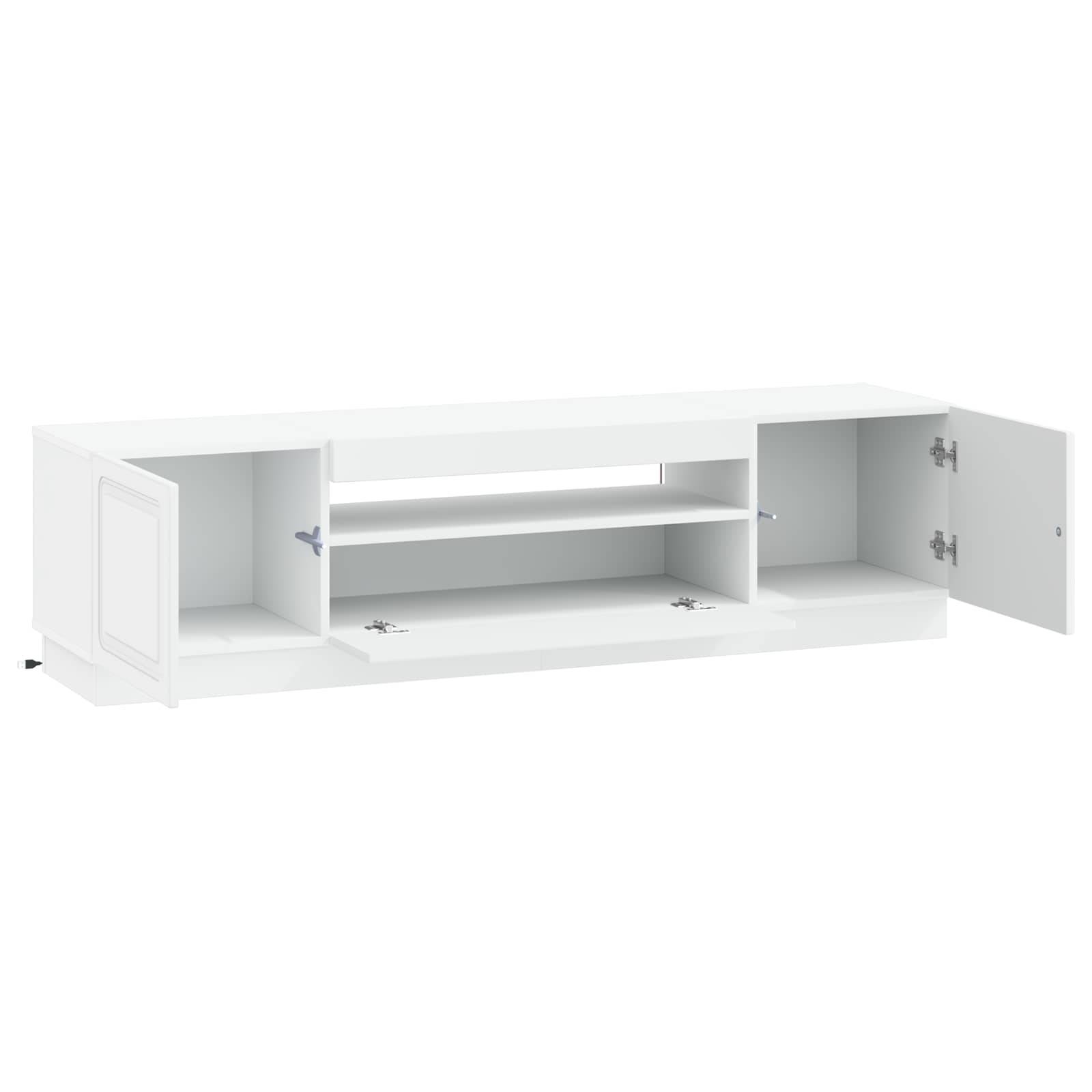 vidaXL LED-TV-Schrank Weiß Holzwerkstoff