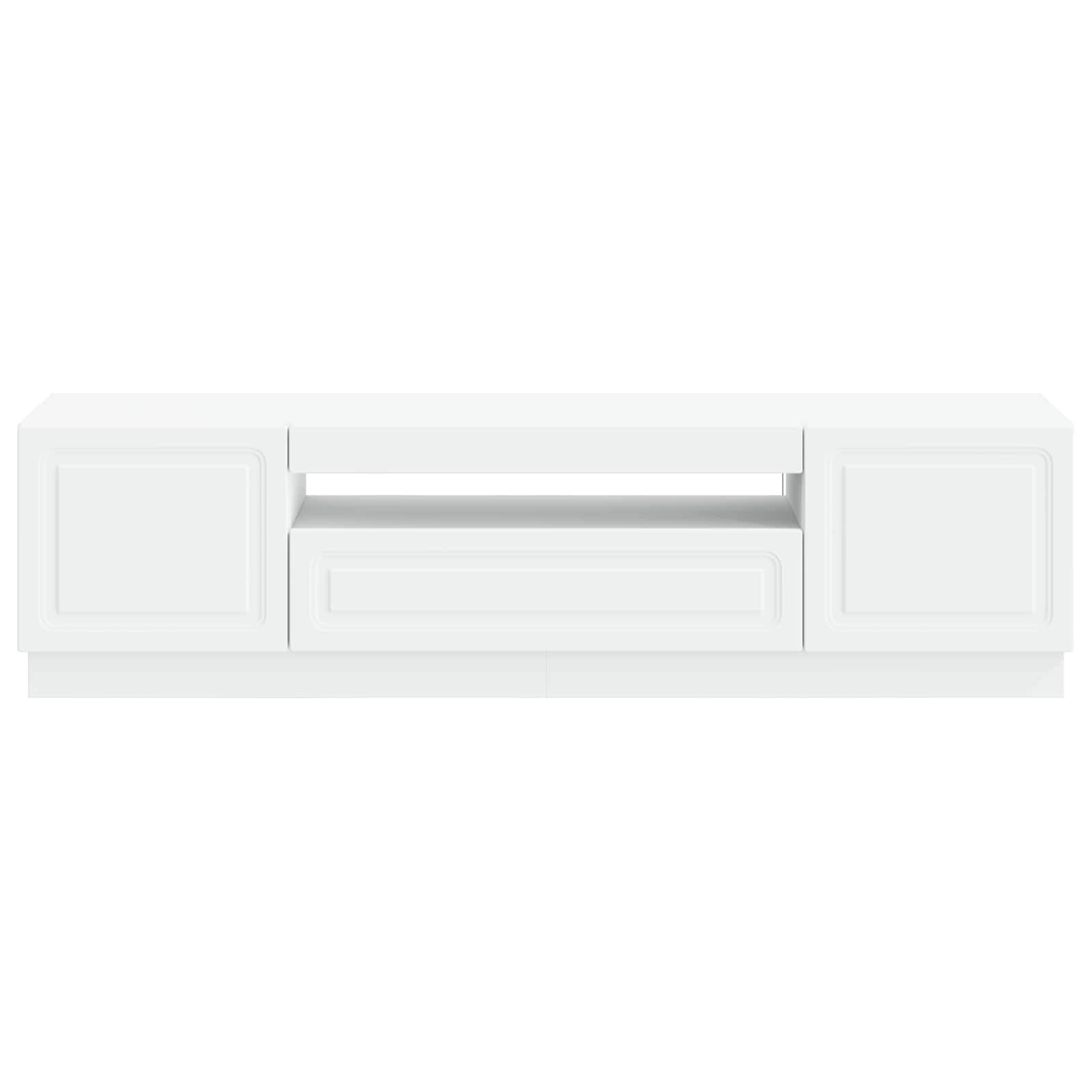 vidaXL LED-TV-Schrank Weiß Holzwerkstoff