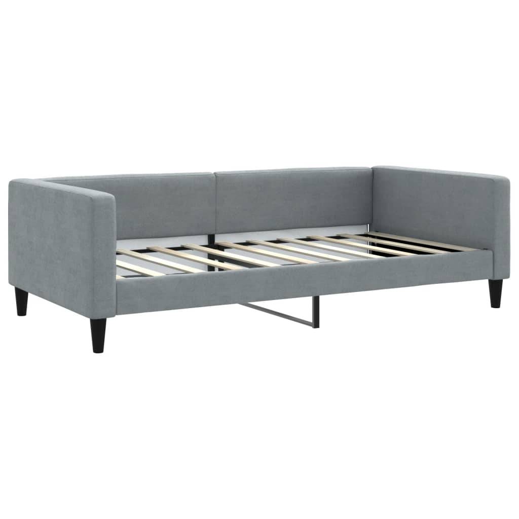 vidaXL Tagesbett Hellgrau 100x190 cm Stoff