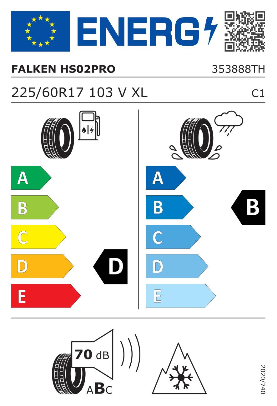 Falken EUROWINTER HS02PRO ( 225/60 R17 103V XL, VCs NBLK )