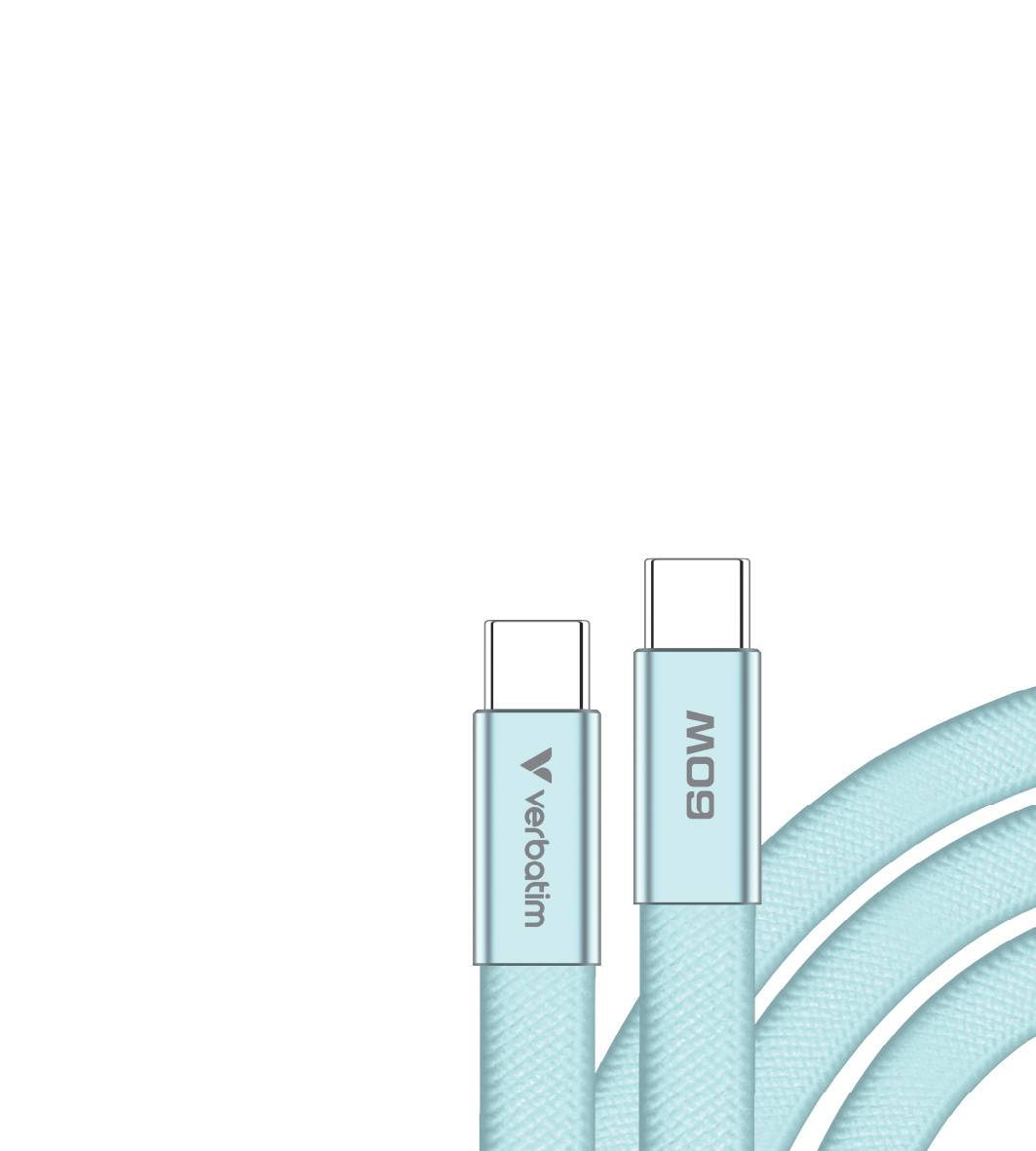 Verbatim Sync & Charge USB-C to USB-C 60W 120cm blue