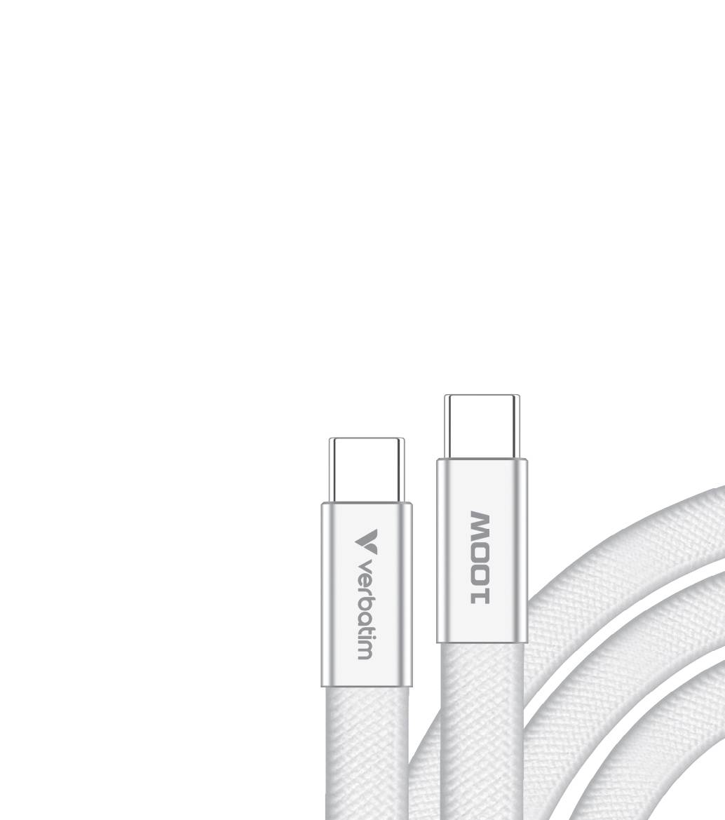 Verbatim Sync & Charge USB-C to USB-C 100W 120cm white