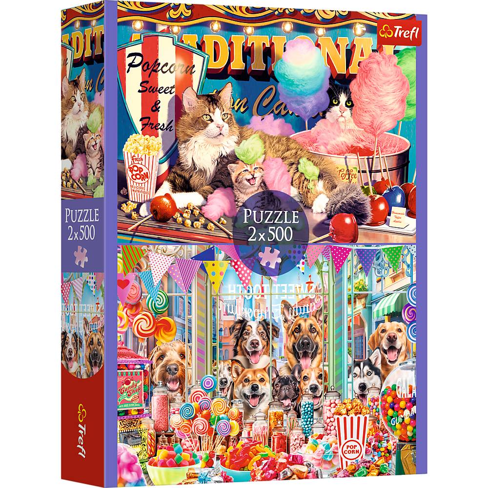 Trefl, Flauschige Freunde, 2x500 Teile Puzzle