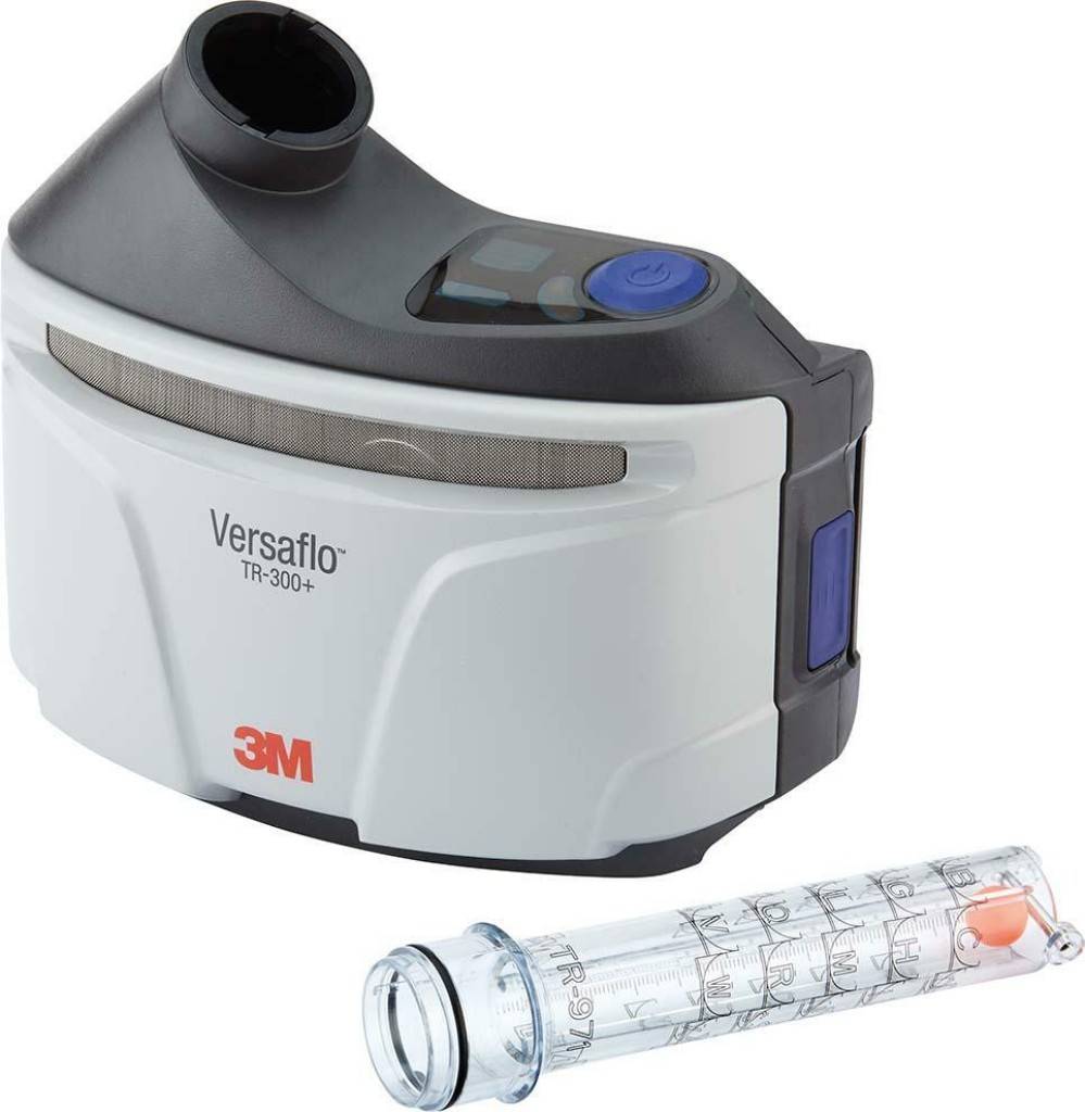 3M� Versaflo� Gebläseeinheit TR-302E und ZubehörEigenschaften Kompakte, schmale Bauform Elektronische Luftstromkontrolle Optischer und