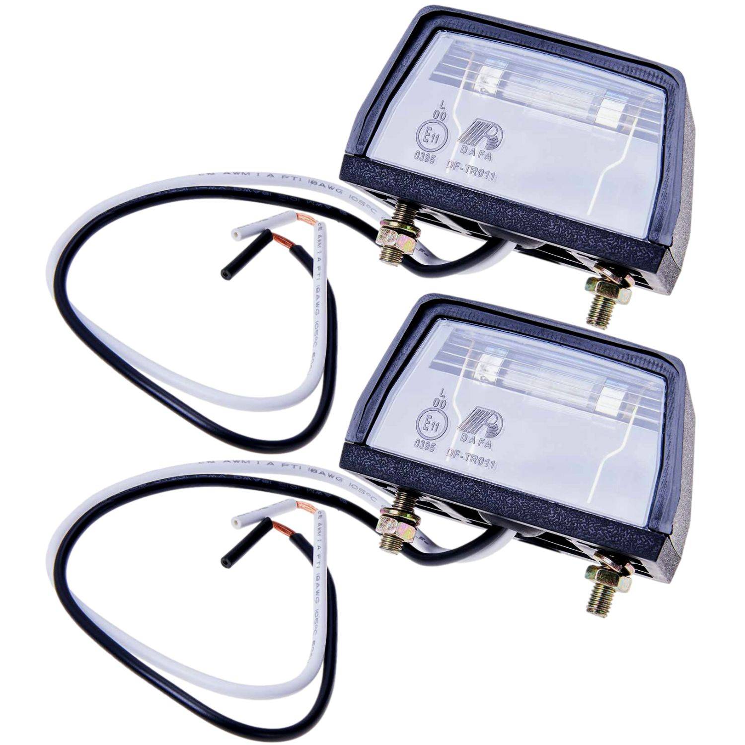 2x Kennzeichenleuchte 12V mit 5W Glühbirne