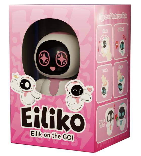 Energize Lab Eiliko, emotional interaktiver KI Begleiter, Taschenanhänger - Farbe: Pink