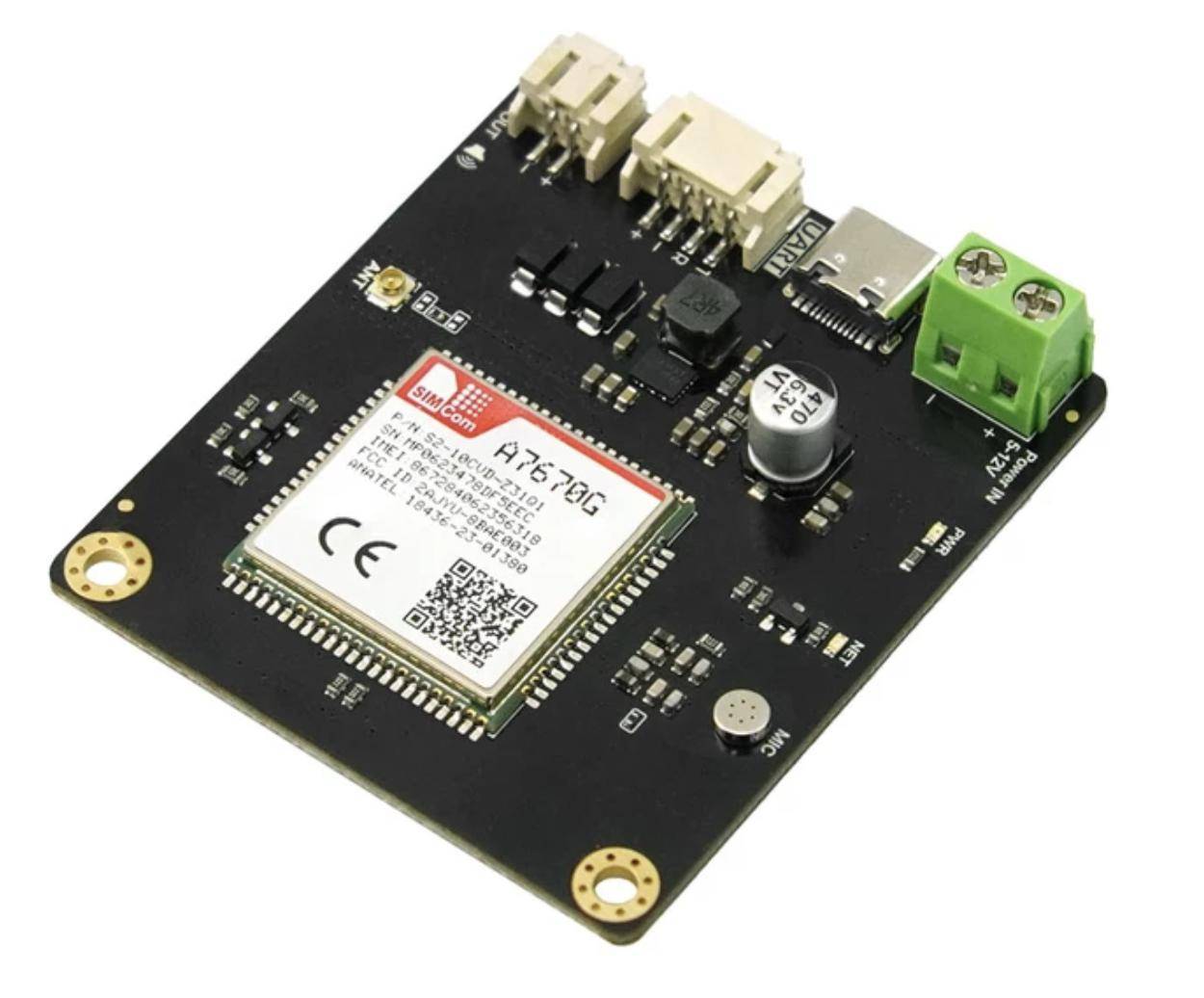 DFRobot Gravity CAT1 A7670G 4G IoT Kommunikationsmodul, LTE-FDD LTE-TDD GSM, UART USB, 5Mbps, 10Mbps