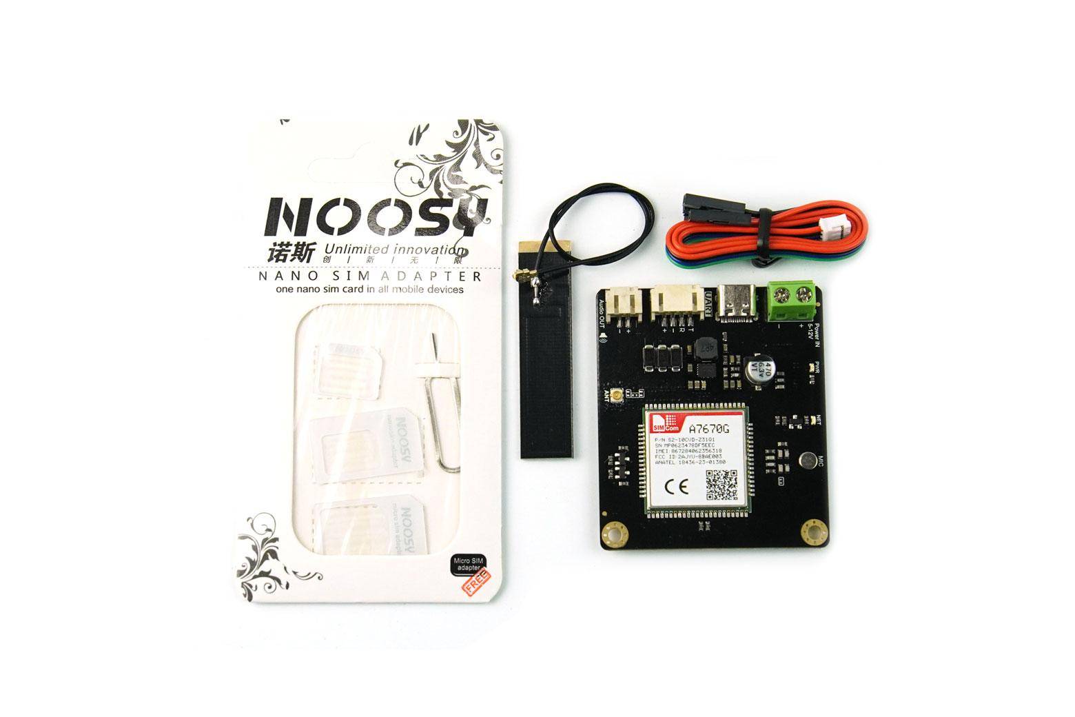 DFRobot Gravity CAT1 A7670G 4G IoT Kommunikationsmodul, LTE-FDD LTE-TDD GSM, UART USB, 5Mbps, 10Mbps