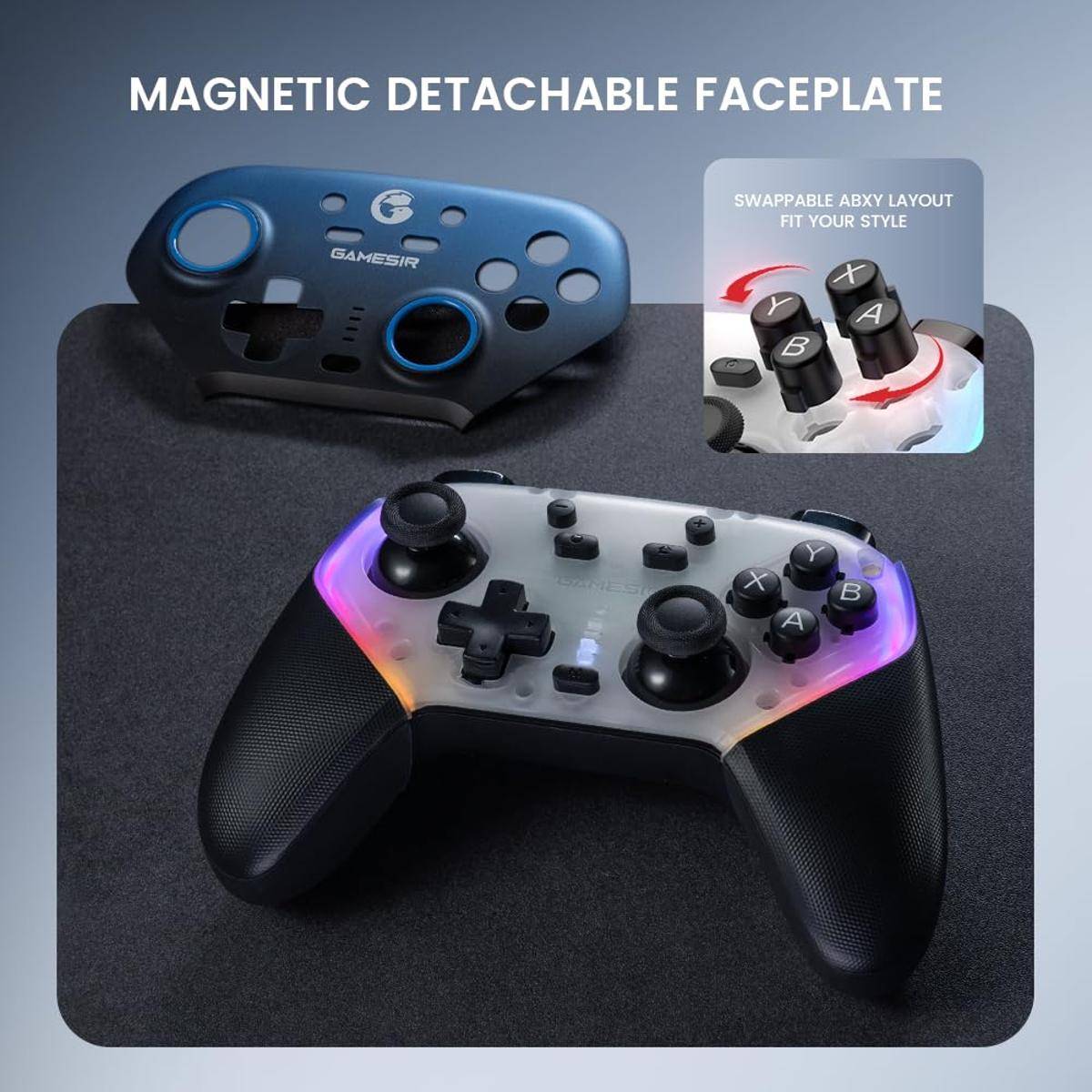 GameSir Super Nova kabelloser 1000Hz Controller mit Ladestation Nightfall Blue