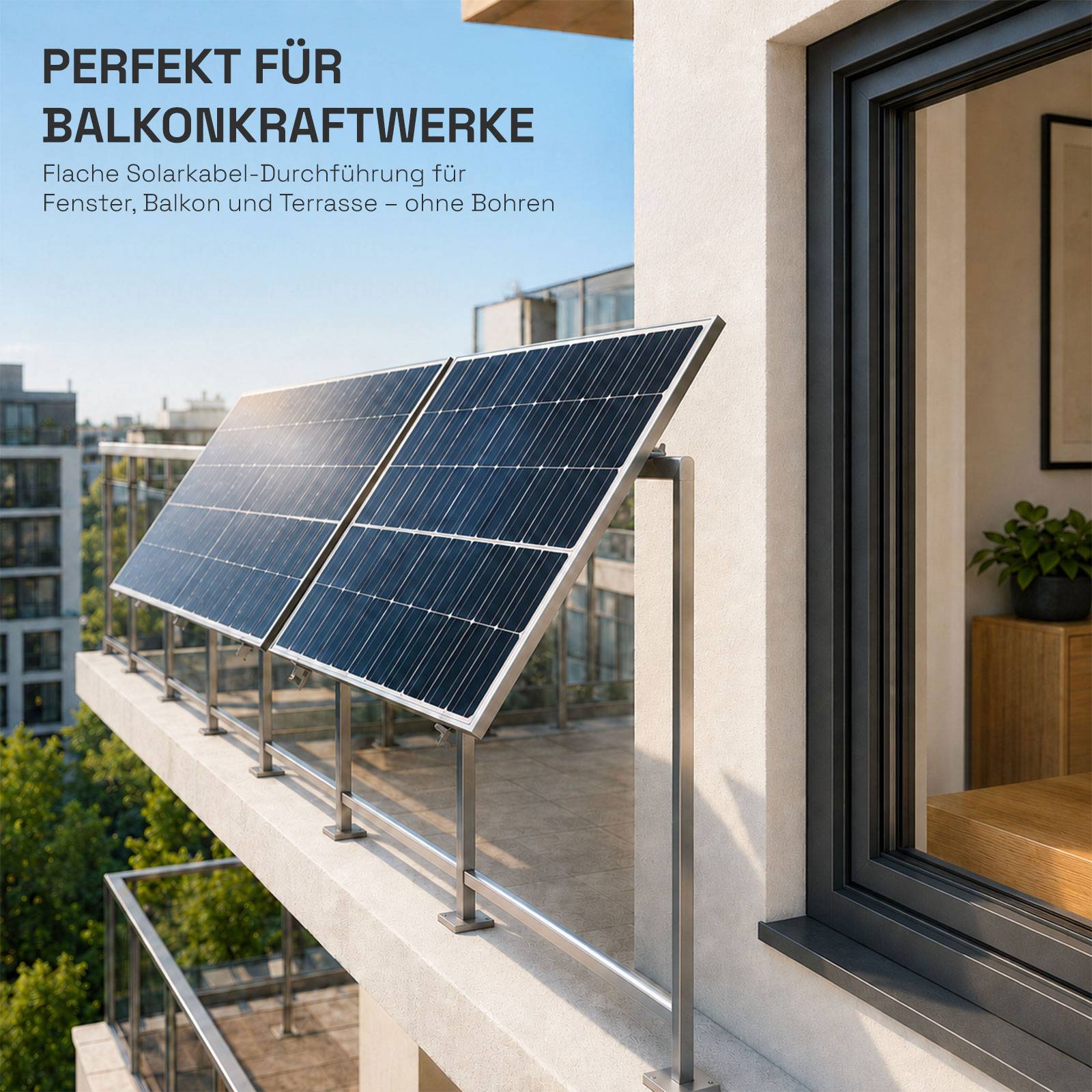 hb-digital 30cm PV Fensterdurchfuehrung 4mm2 1000V bis 30A rot