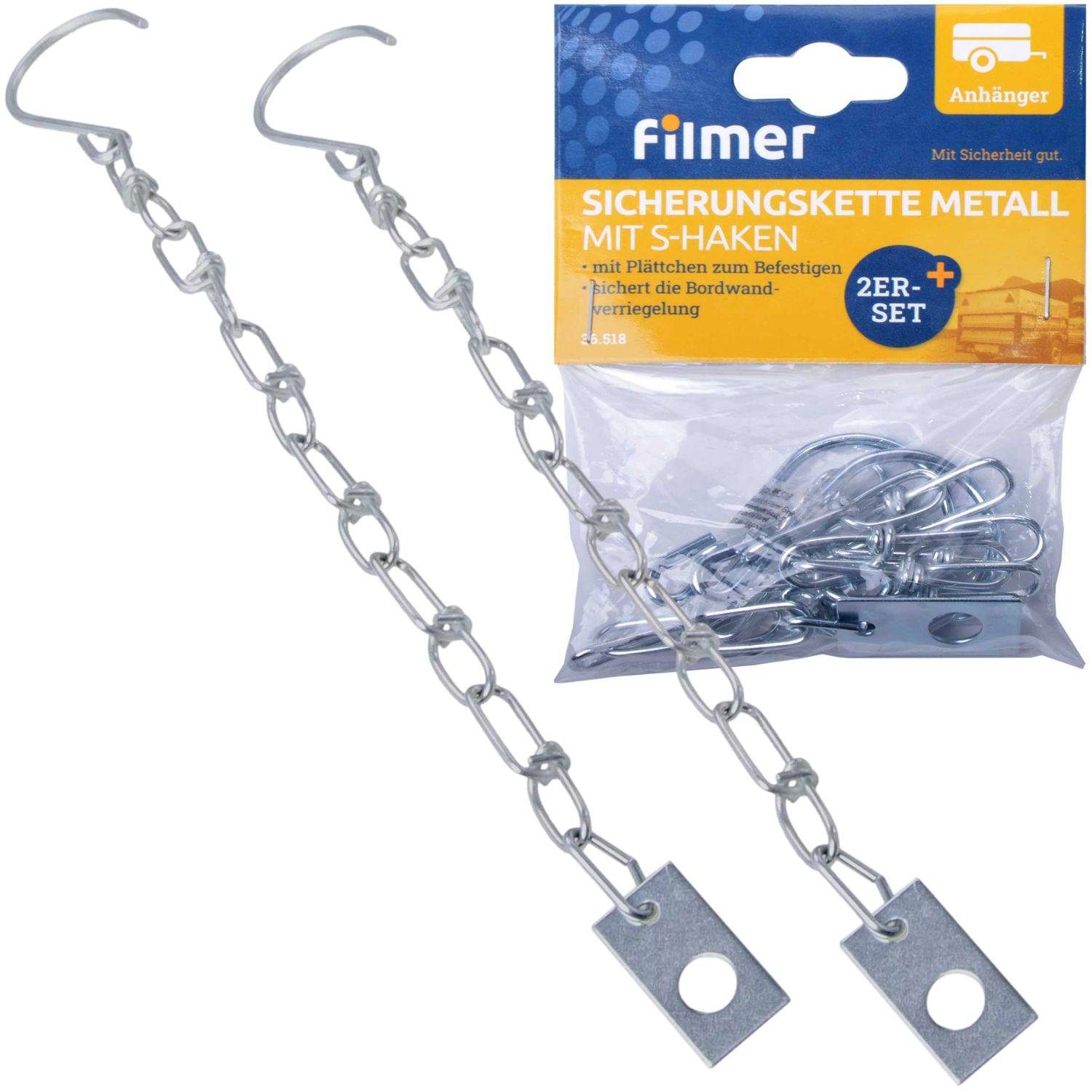 2x Sicherungskette Metall 24cm