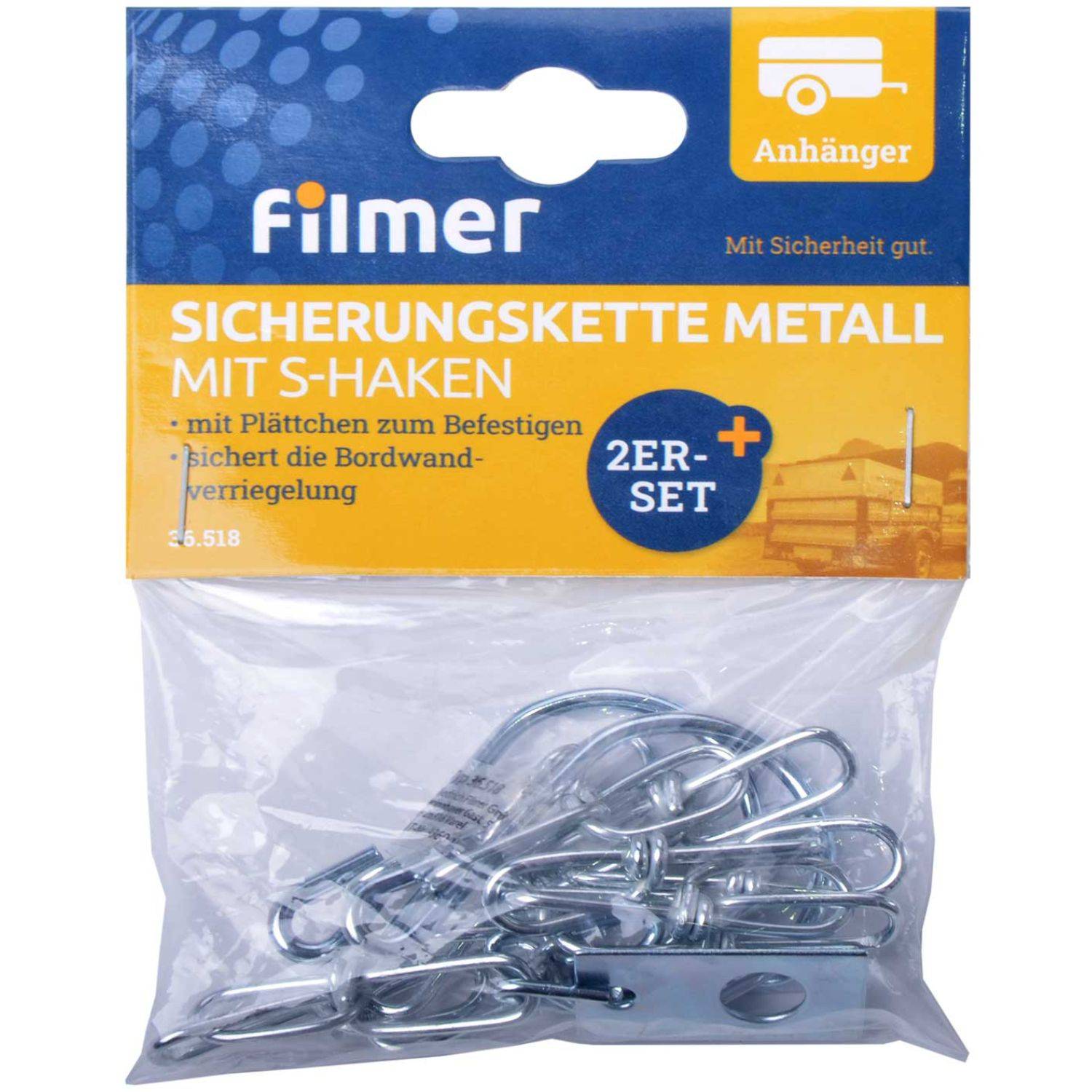 2x Sicherungskette Metall 24cm